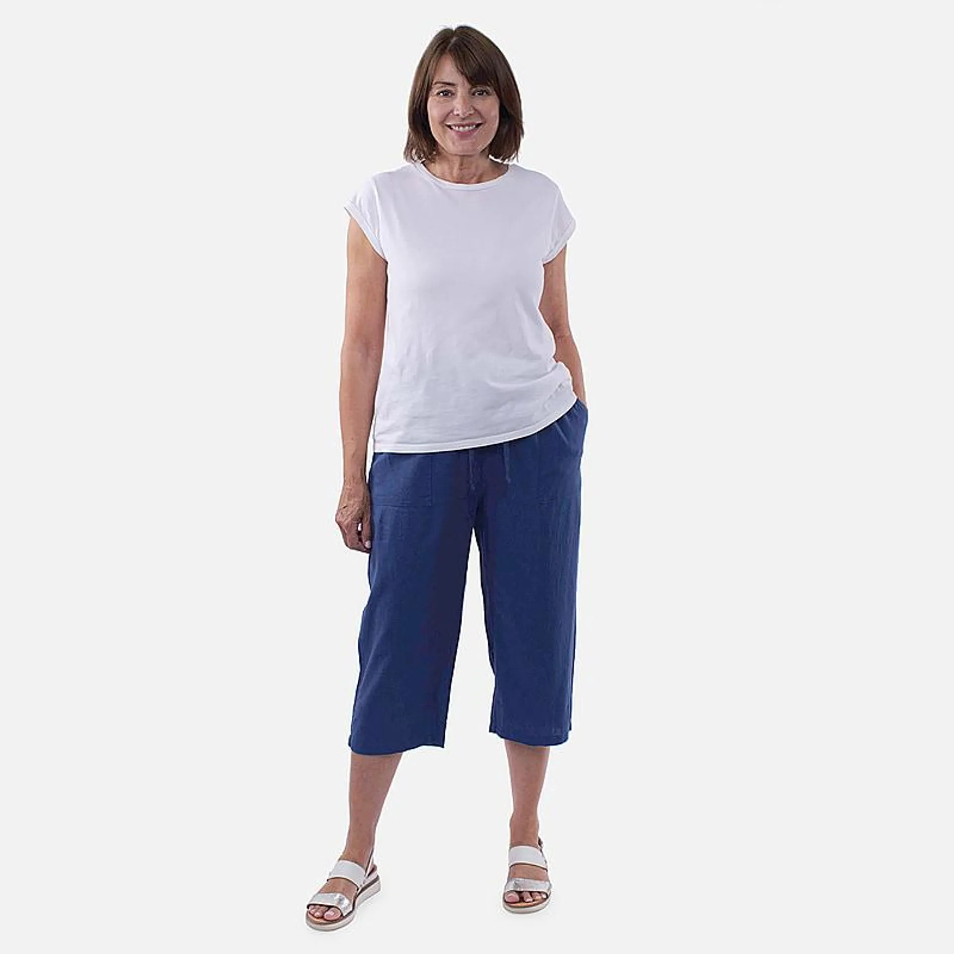 Tamsy Linen Jean and Pant/Trouser - Navy