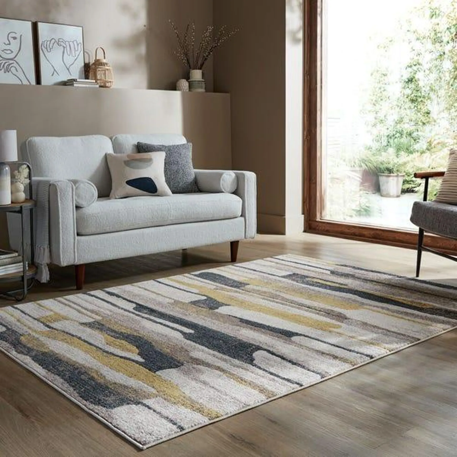 Broken Stripe Abstract Rug