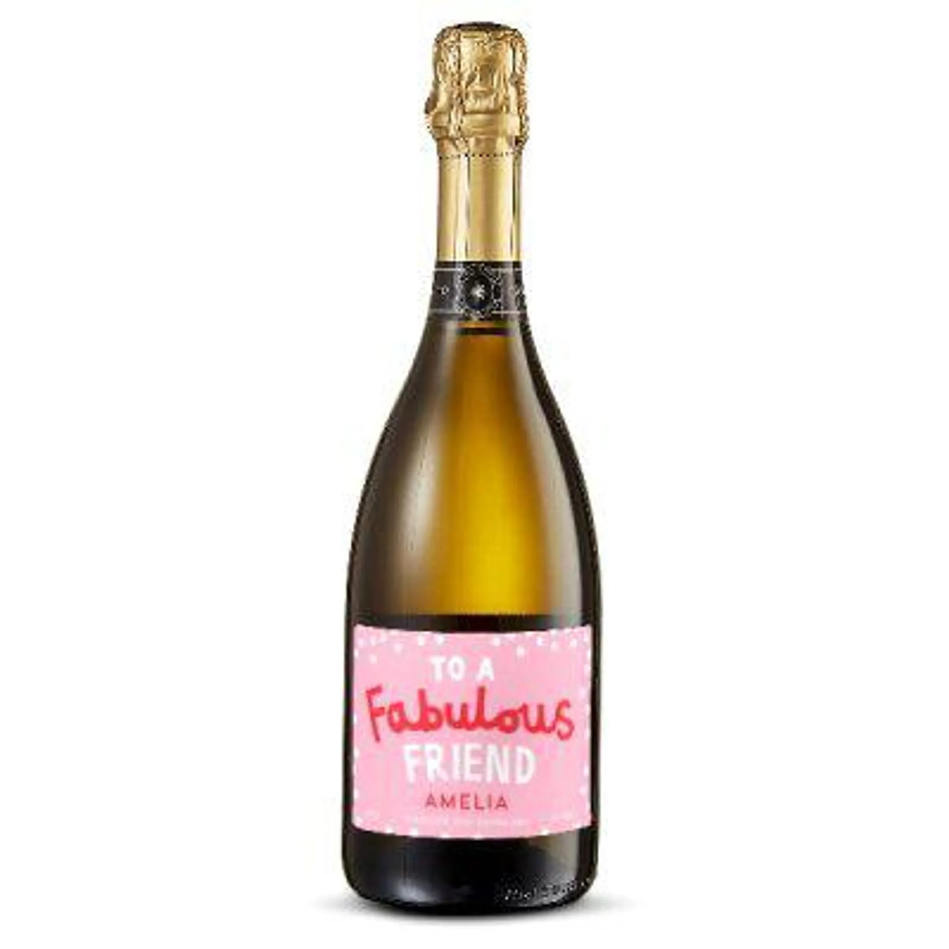 Personalised Prosecco Fabulous Friend 75cl