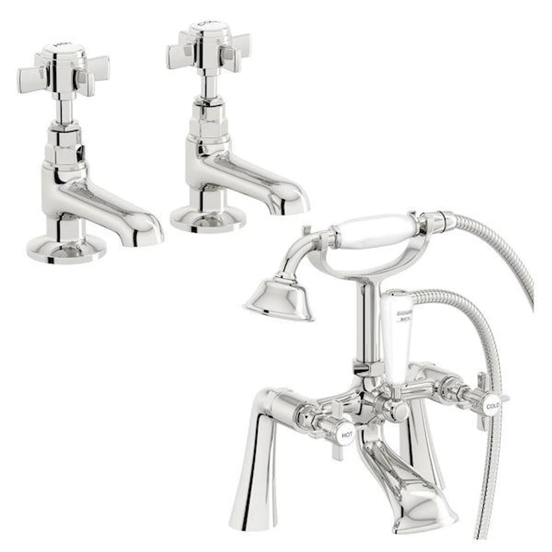 Orchard Dulwich basin tap and bath shower mixer tap pack