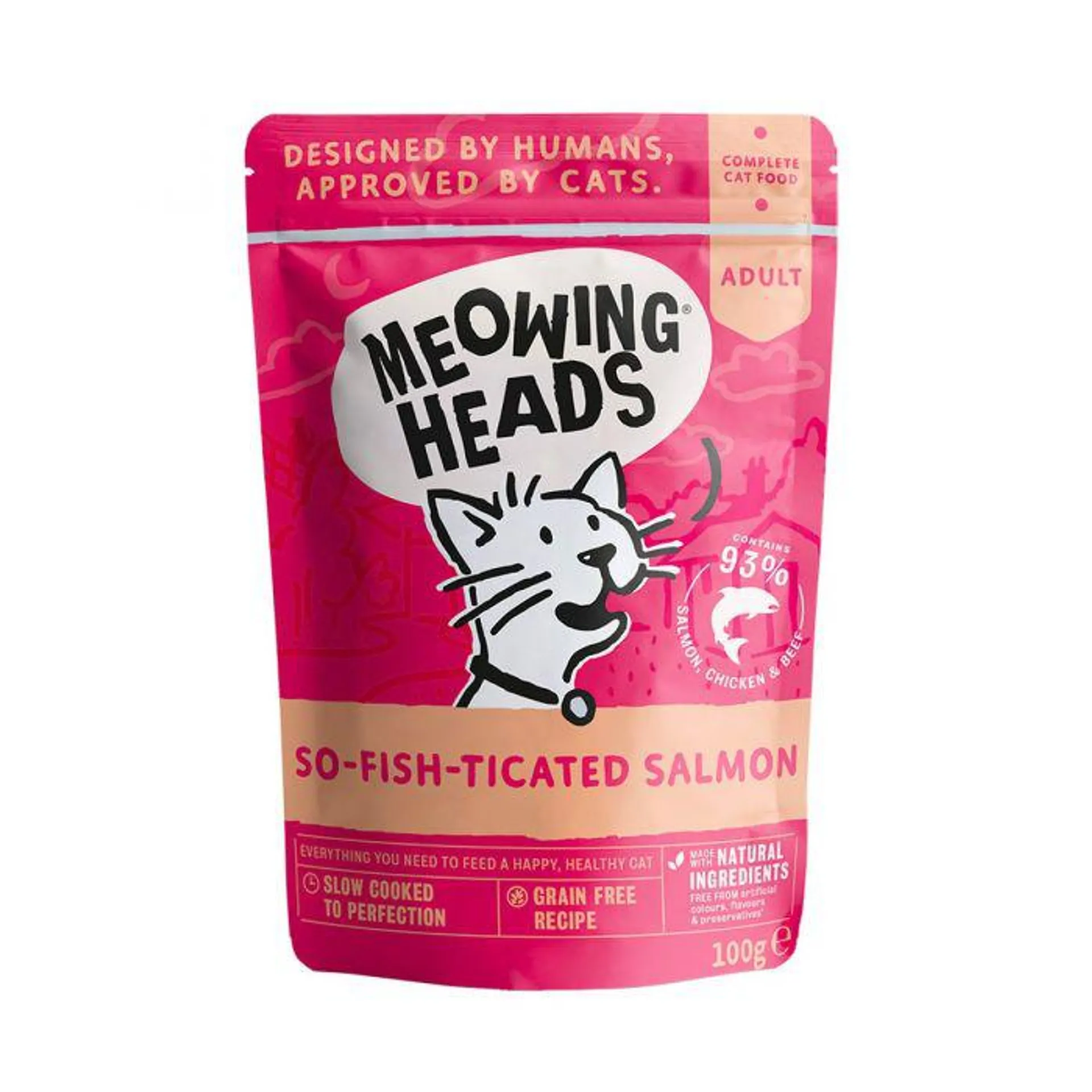 Meowing Heads - So-Fish-Ticated Salmon Wet 100G