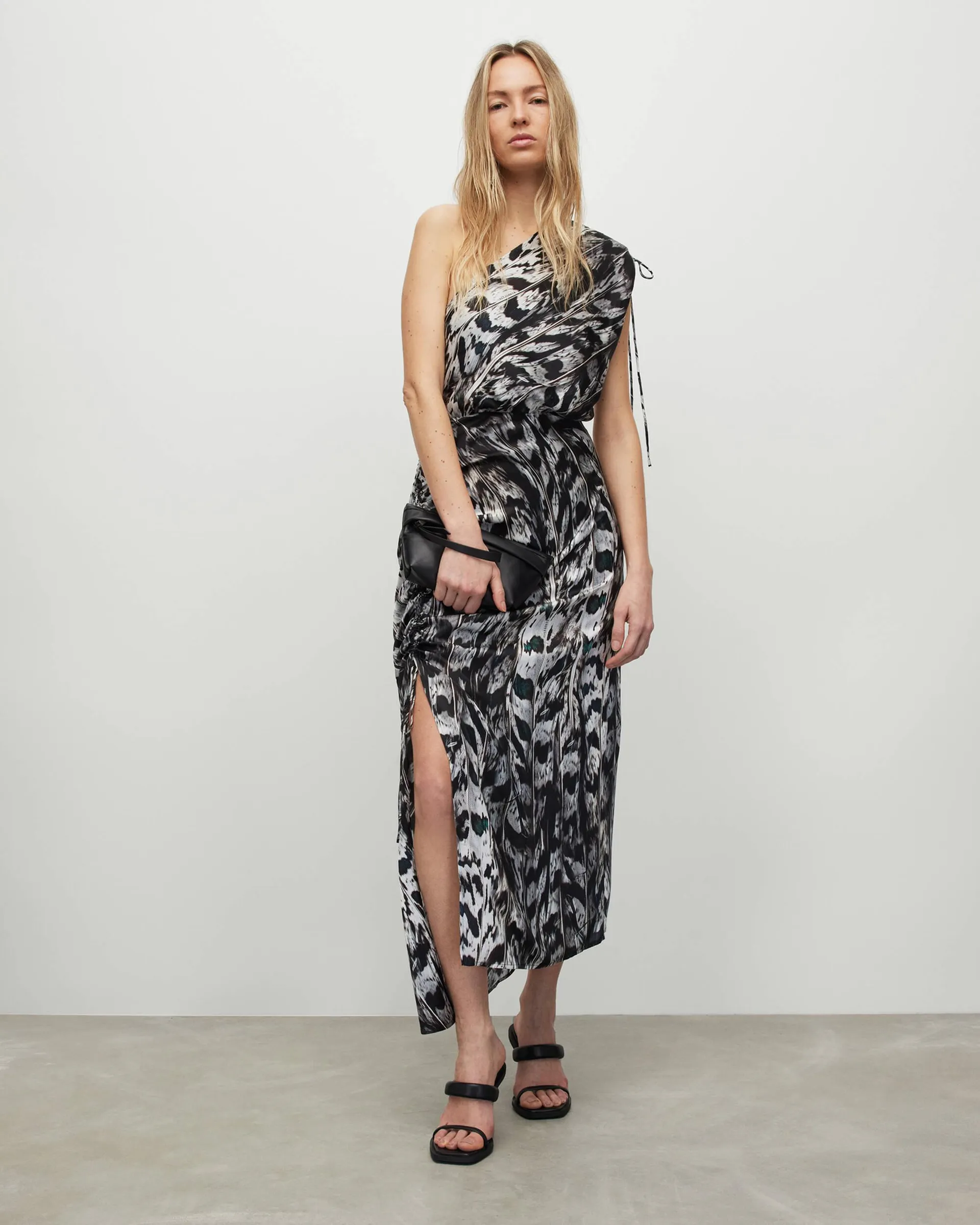 Laura Ines Silk Blend Printed Maxi Dress