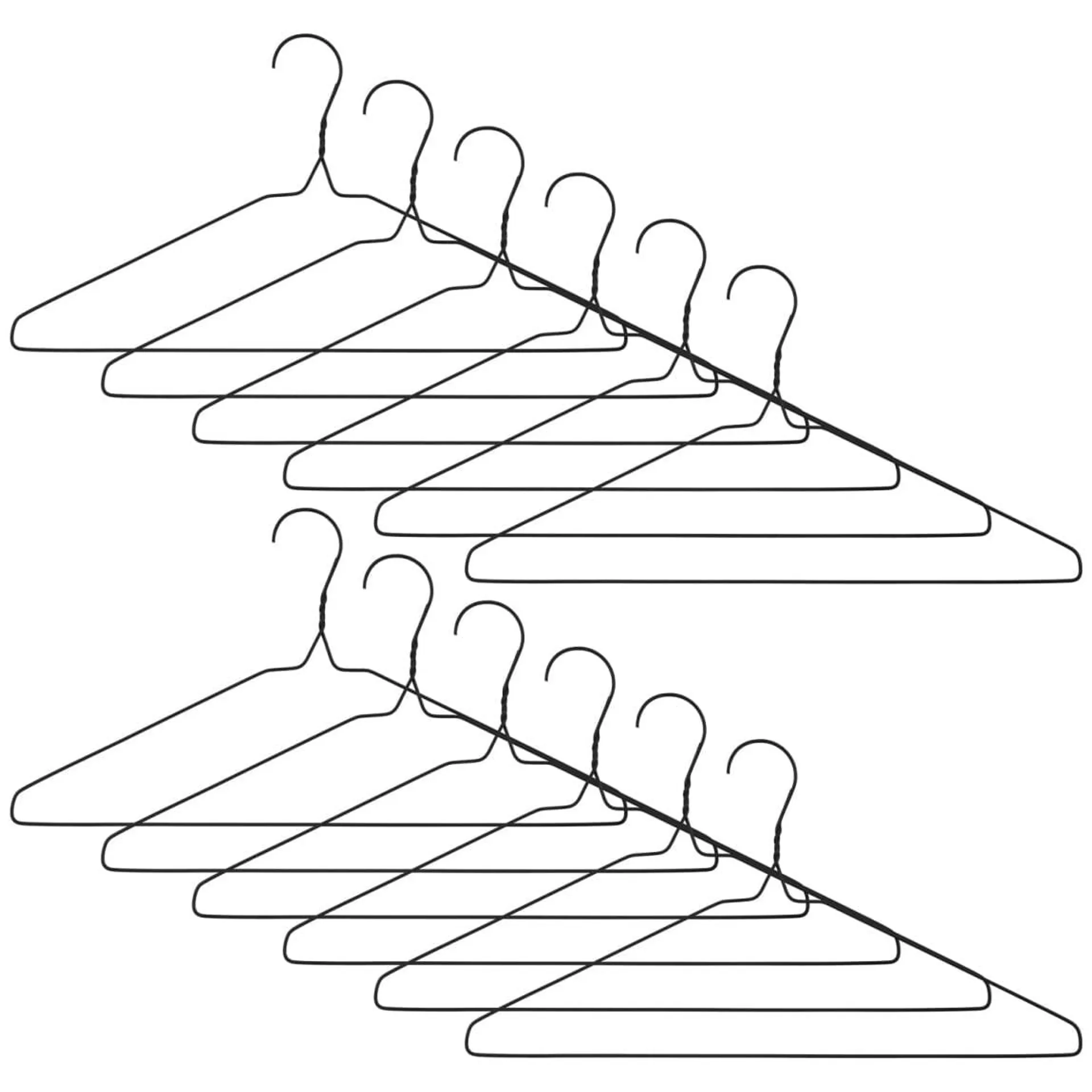 Wire Coat Hangers 12pk - Black