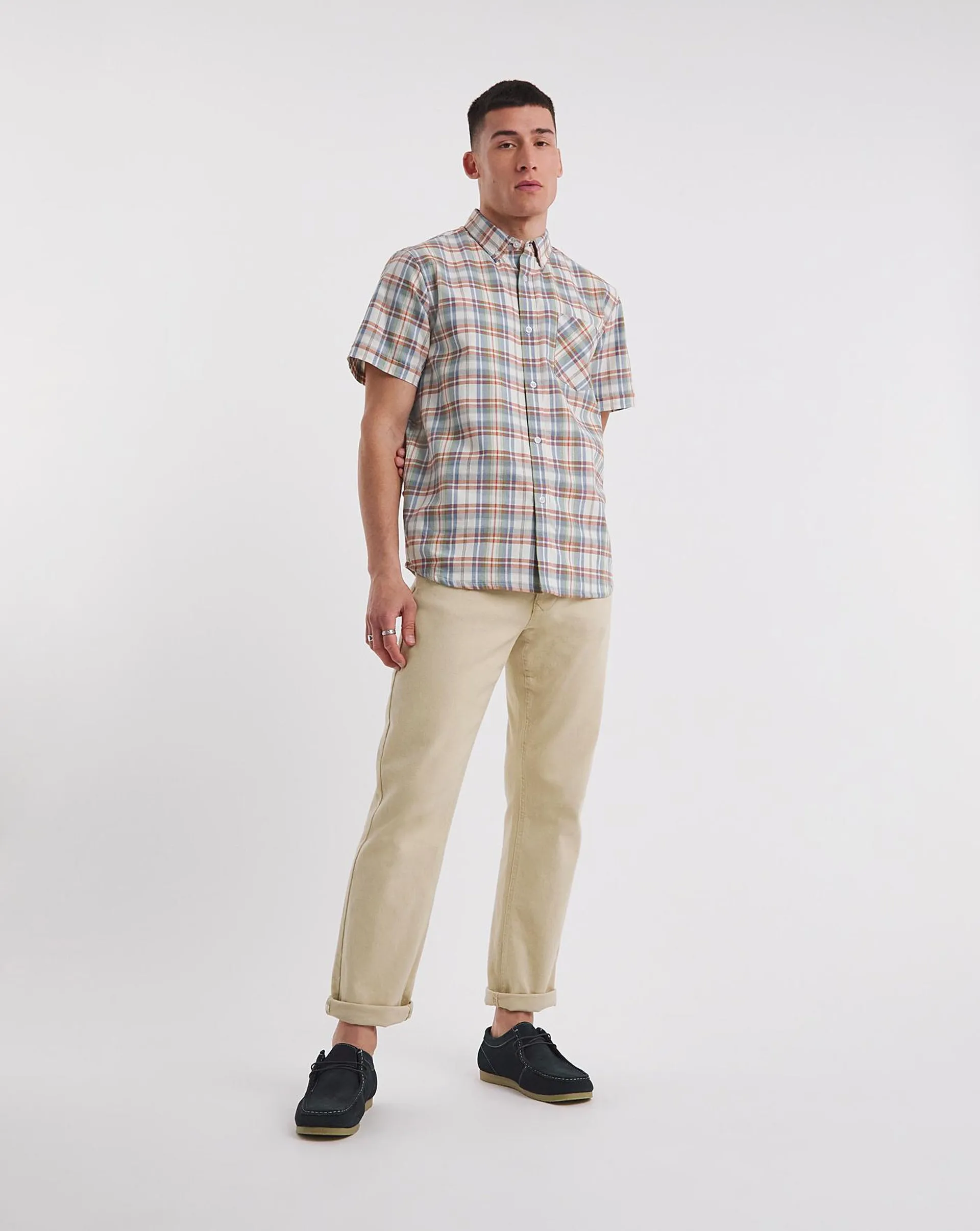 Short Sleeve Oxford Check Shirt