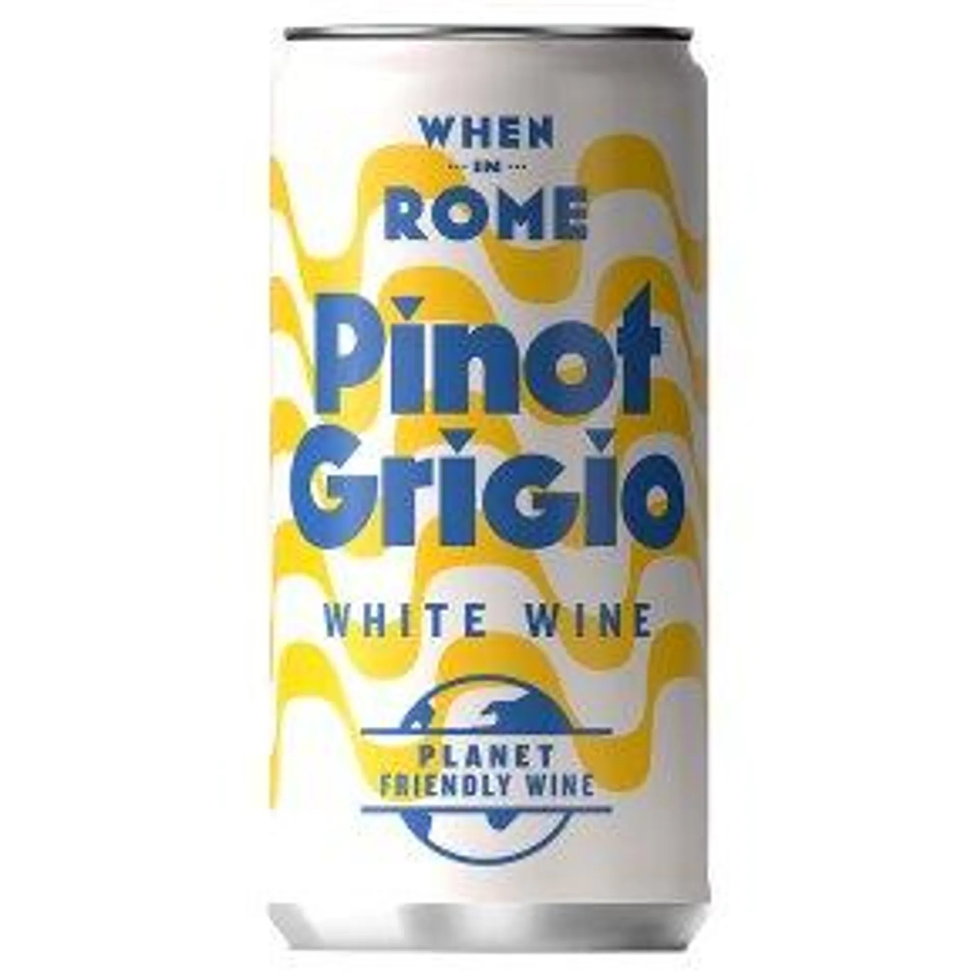 When in Rome Premium Italian White Wine Can Pinot Grigio