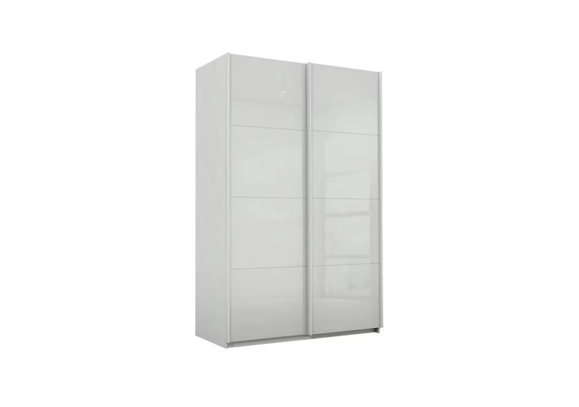 Lima 136cm 2 Door Sliding Wardrobe with Glass Front 210cm Tall