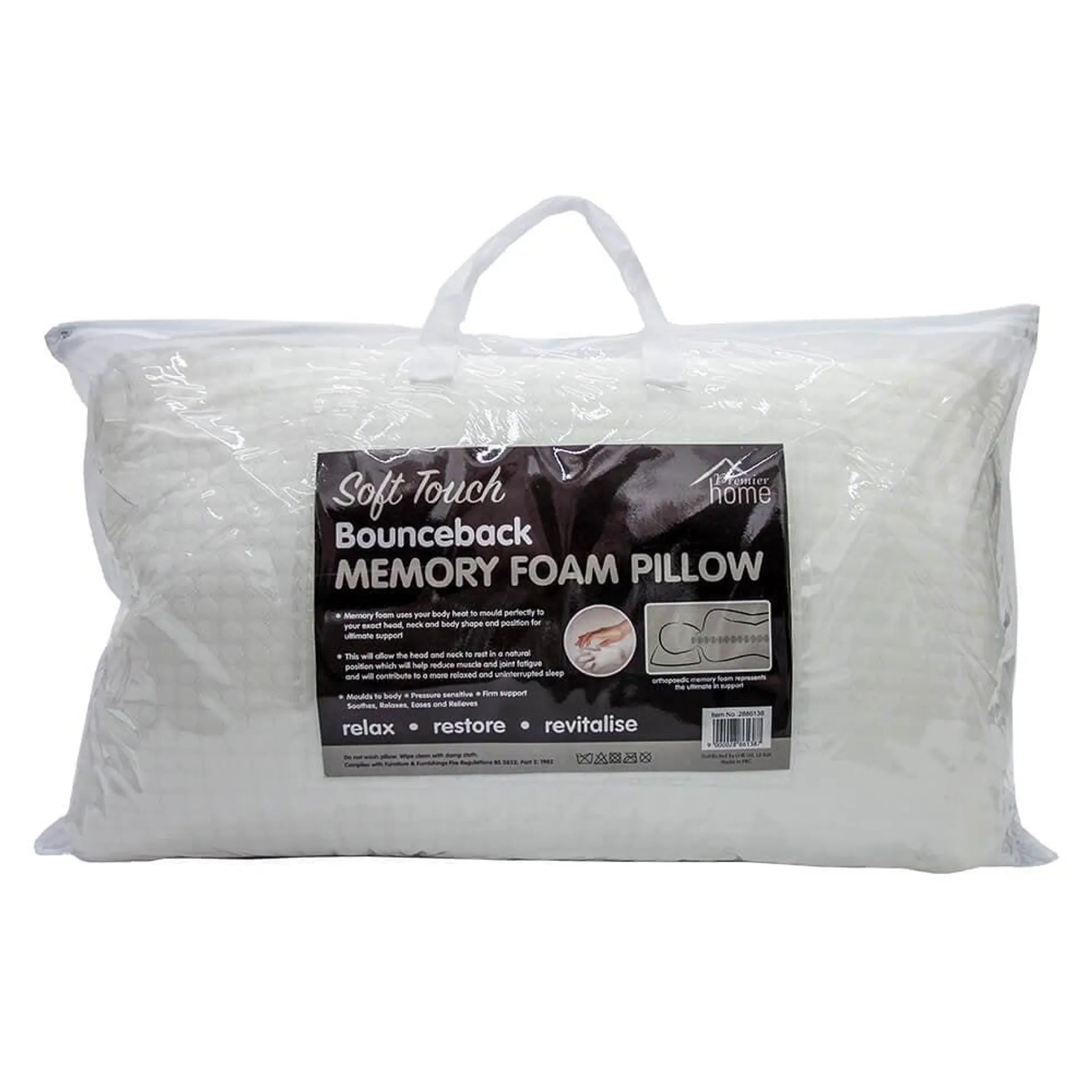 Lewis's Ultra Soft Bounce back Memory Foam Pillow