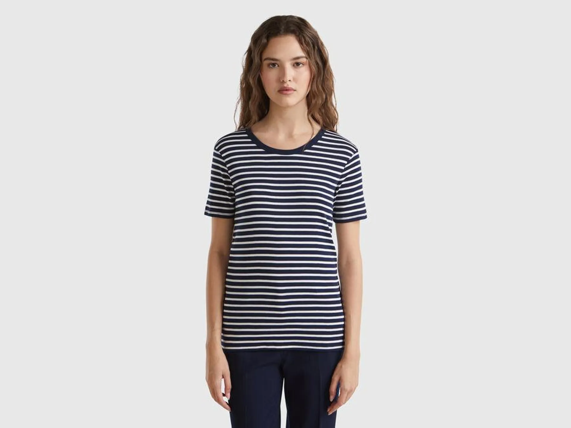 Crew neck striped t-shirt