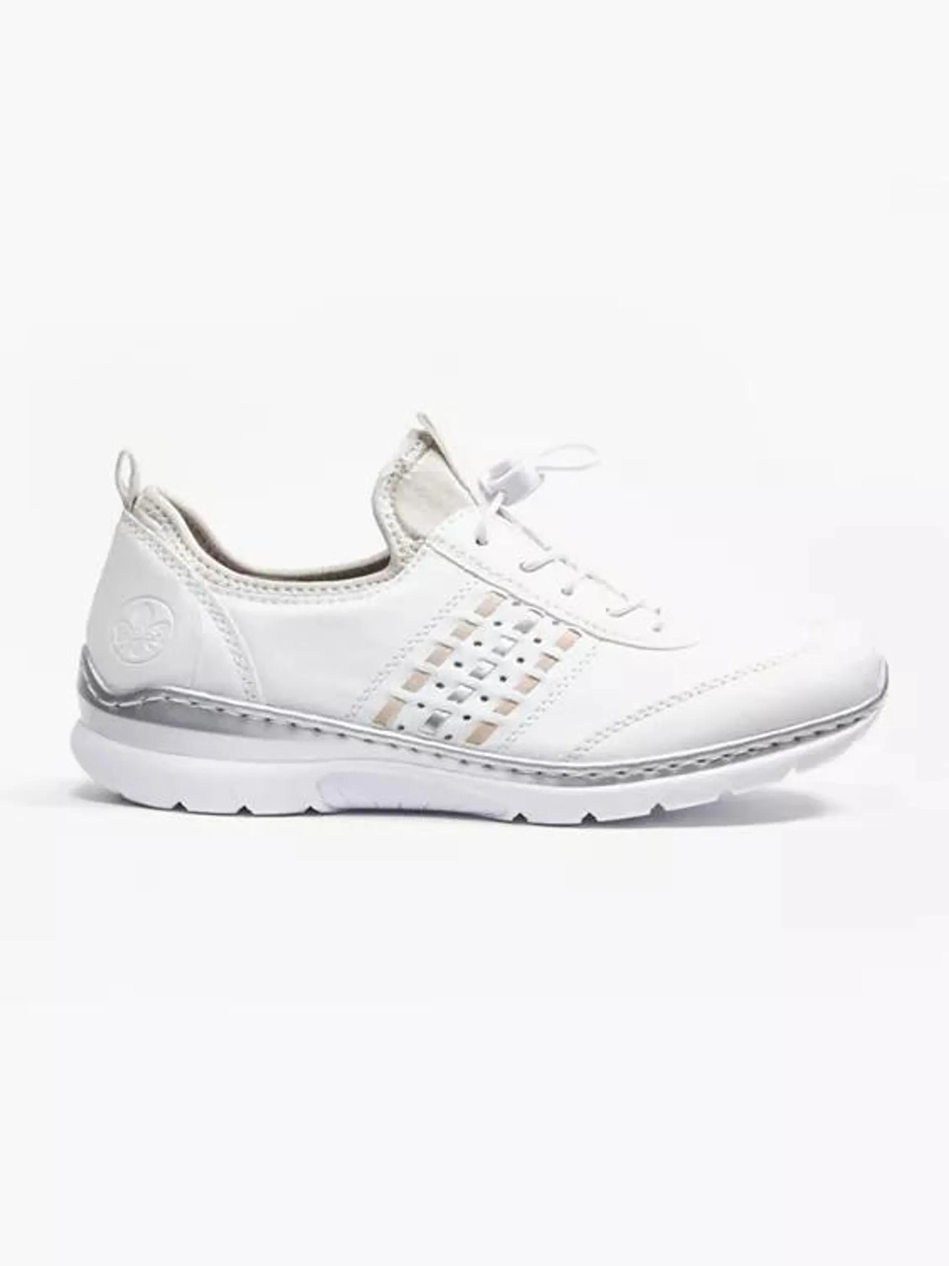 White/Silver Rieker Trainer