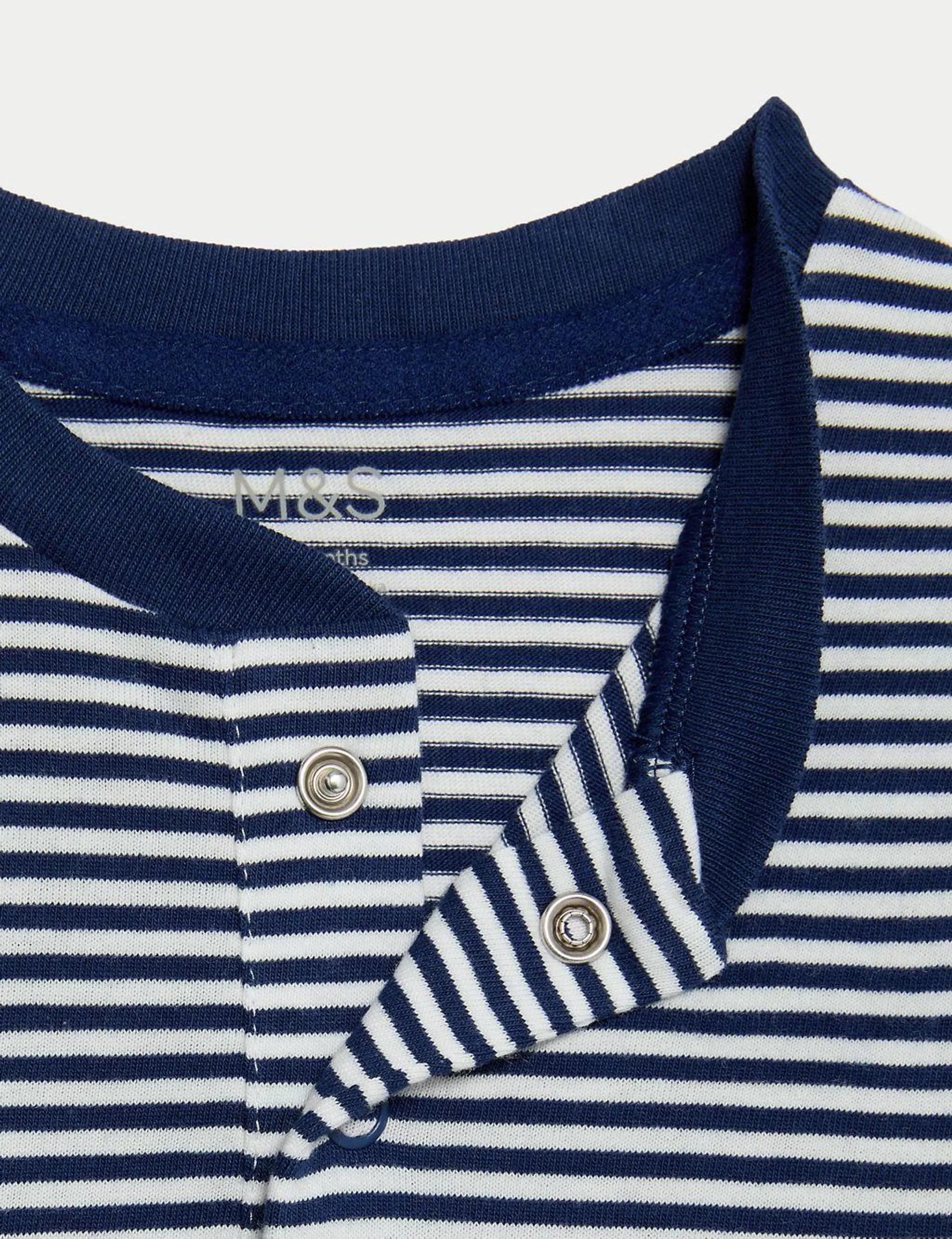 Pure Cotton Striped Romper (0-3 Yrs)