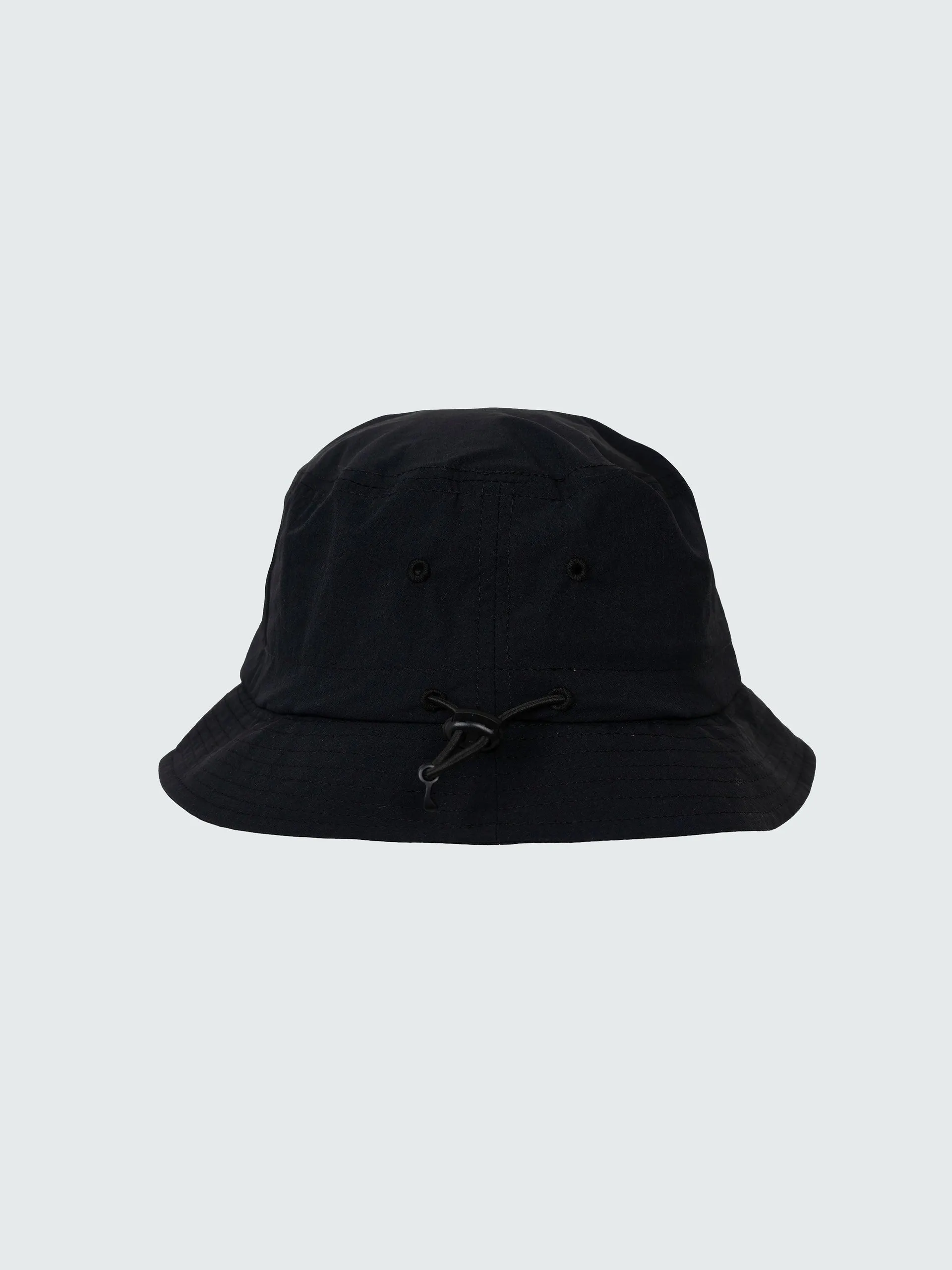 Recycled water-repellent bucket hat in black