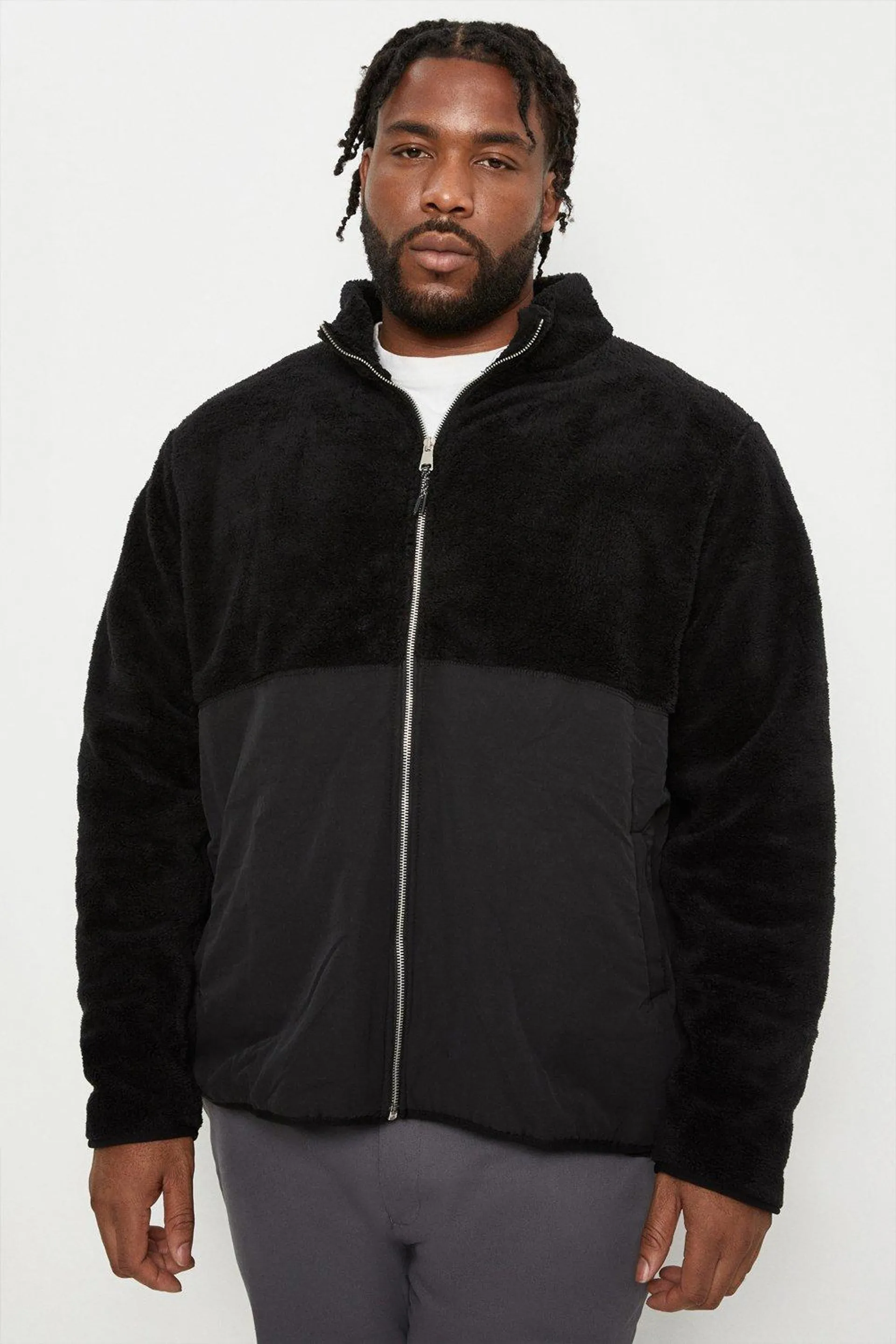 Plus Relaxed Fit Zip Up Jacket