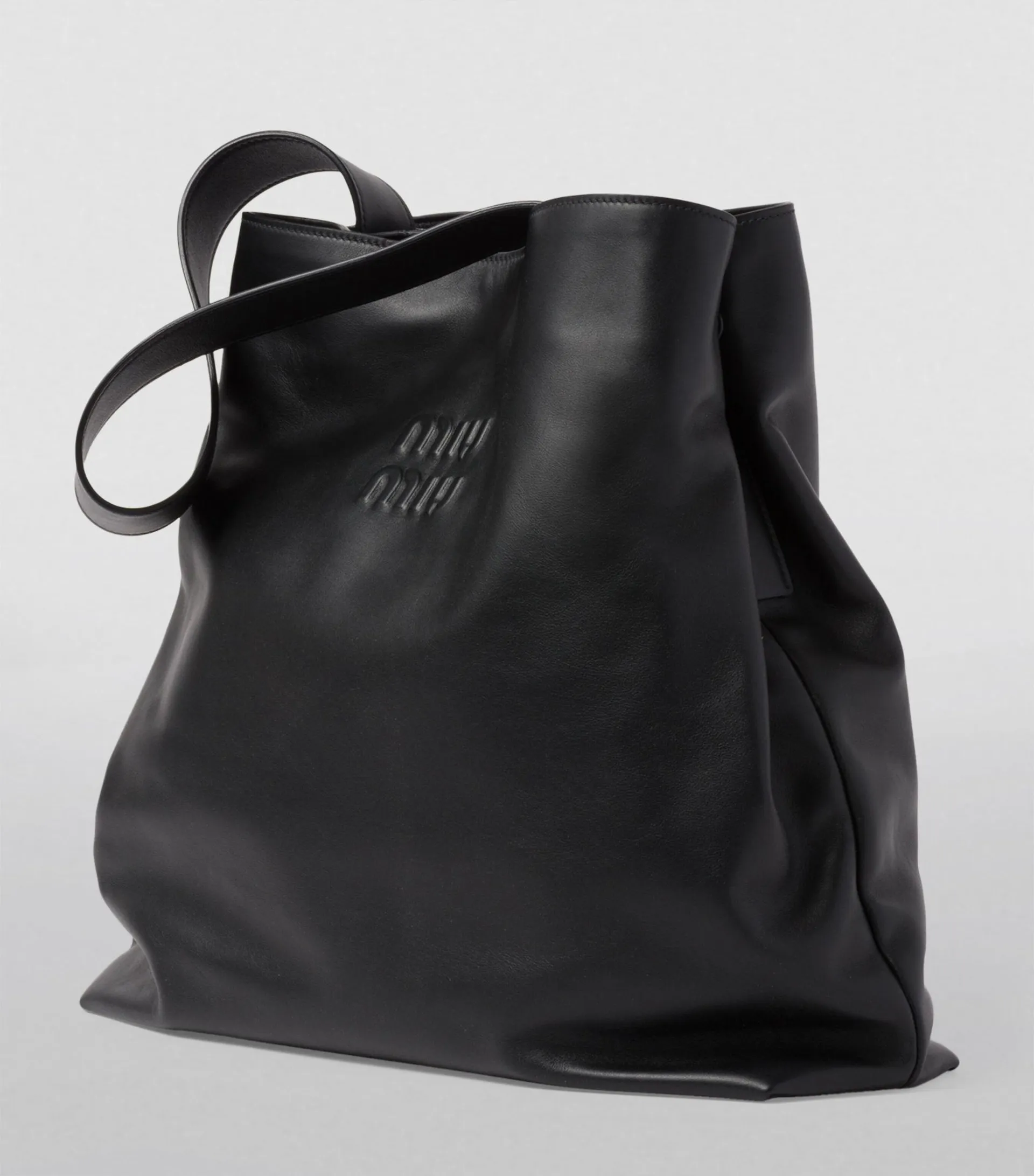 Leather Hobo Tote Bag