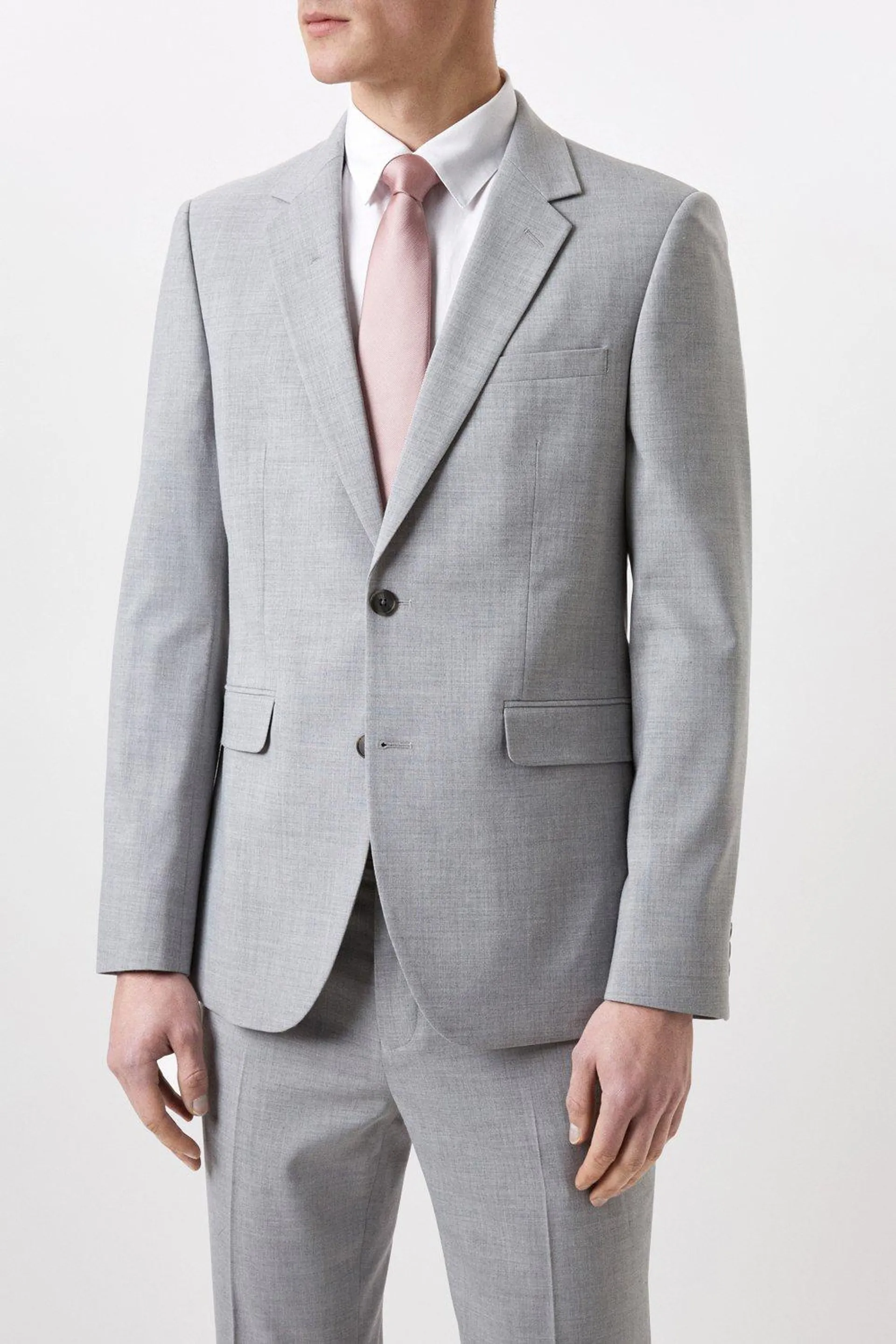 Slim Fit Grey Marl Suit Jacket
