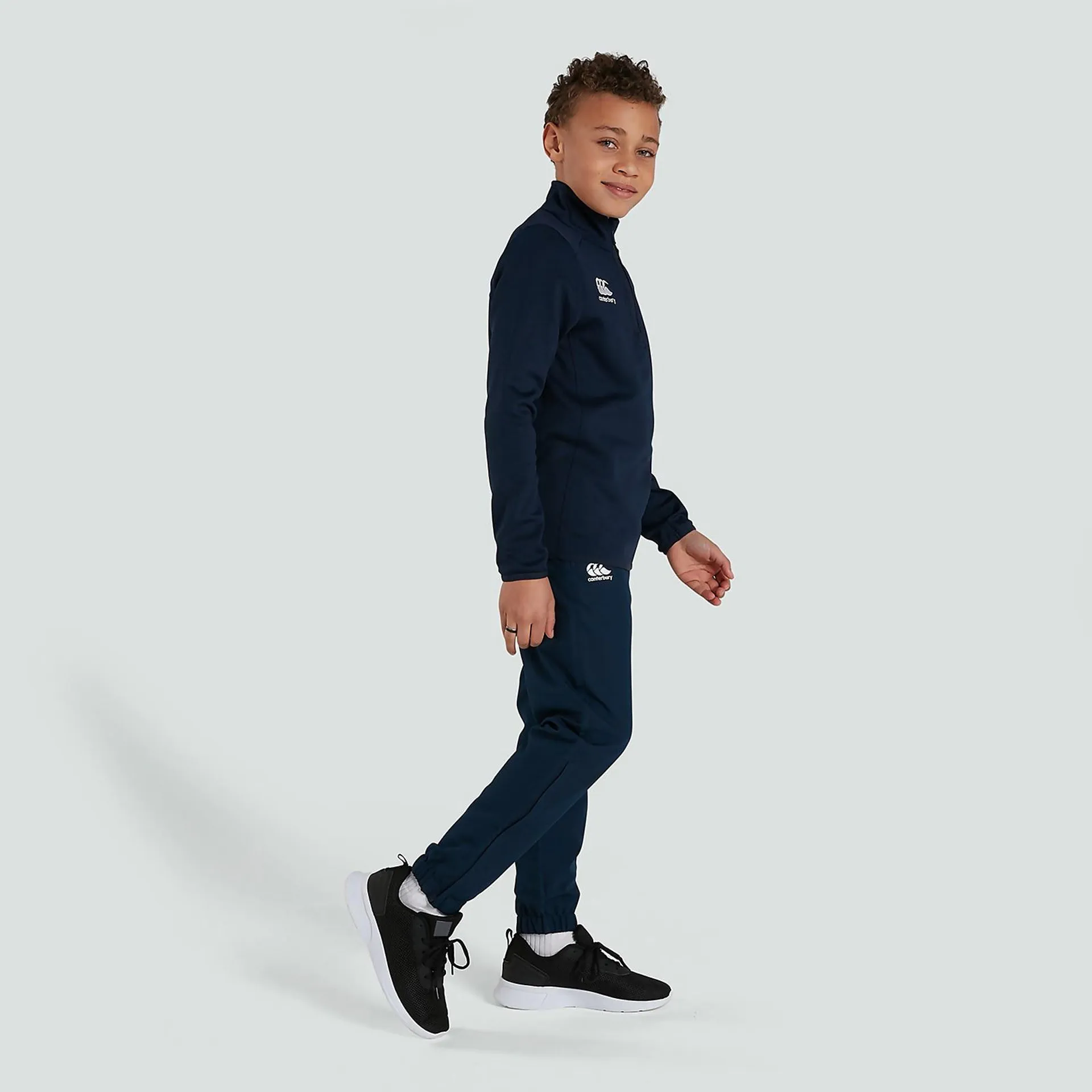 JUNIOR UNISEX CLUB 1/4 ZIP MIDLAYER TRAINING TOP NAVY