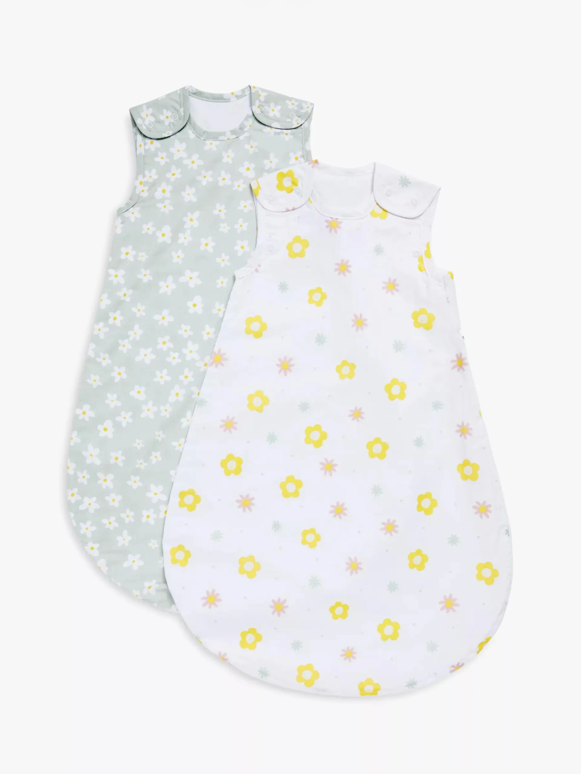 Ditsy Daisy Baby Sleeping Bag, 0.5 Tog, Pack of 2, Multi