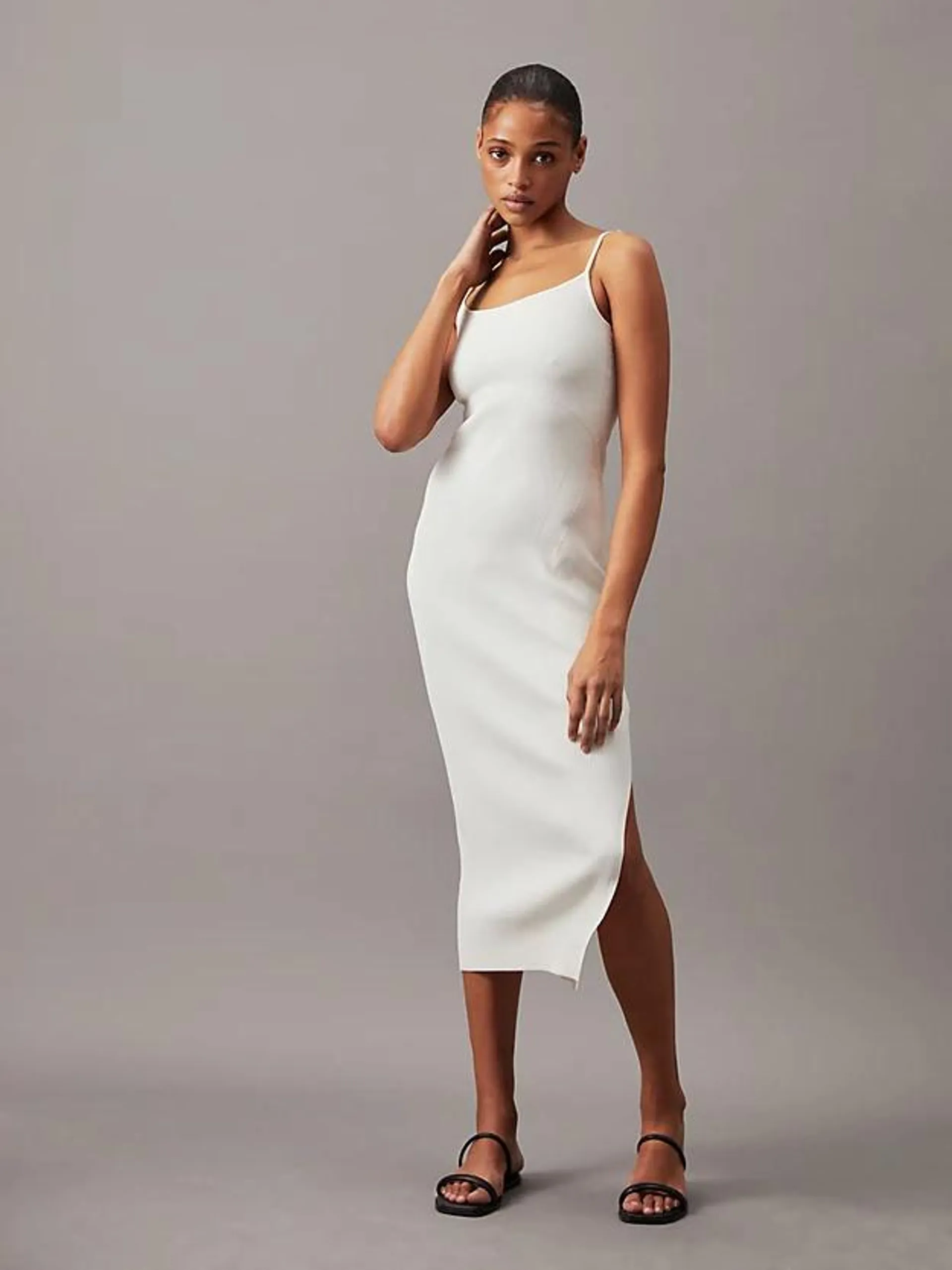 Sculpted Knit Midi Dress