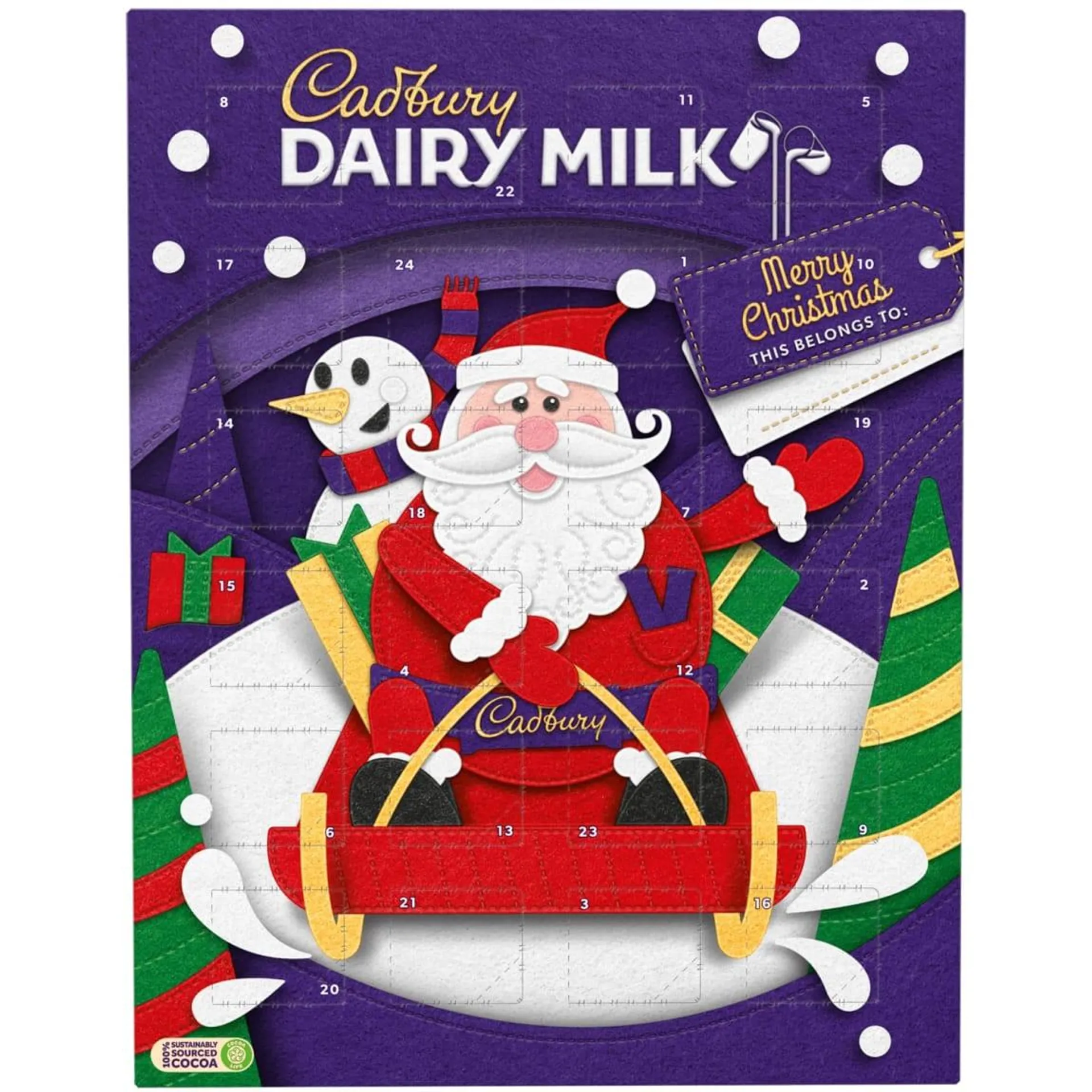 Cadbury Dairy Milk Advent Calendar 90g