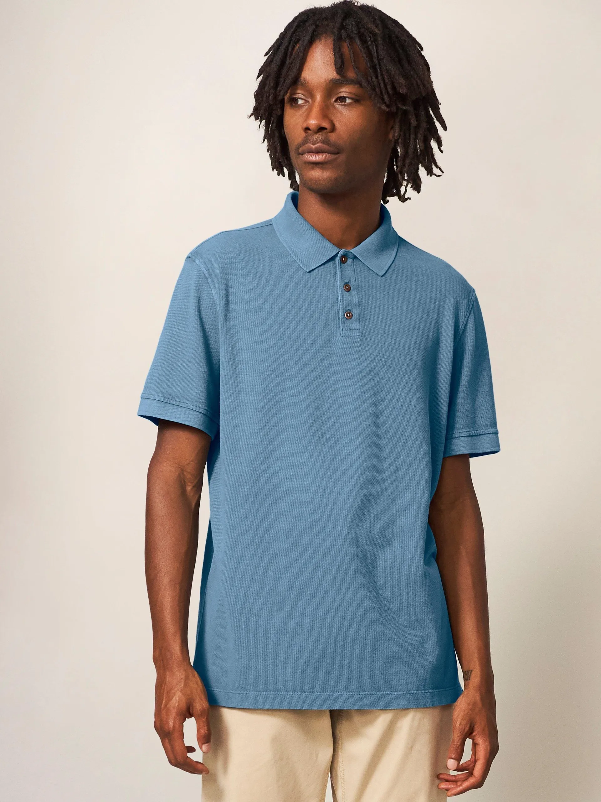 Utility Polo in CHAMBRAY BLUE