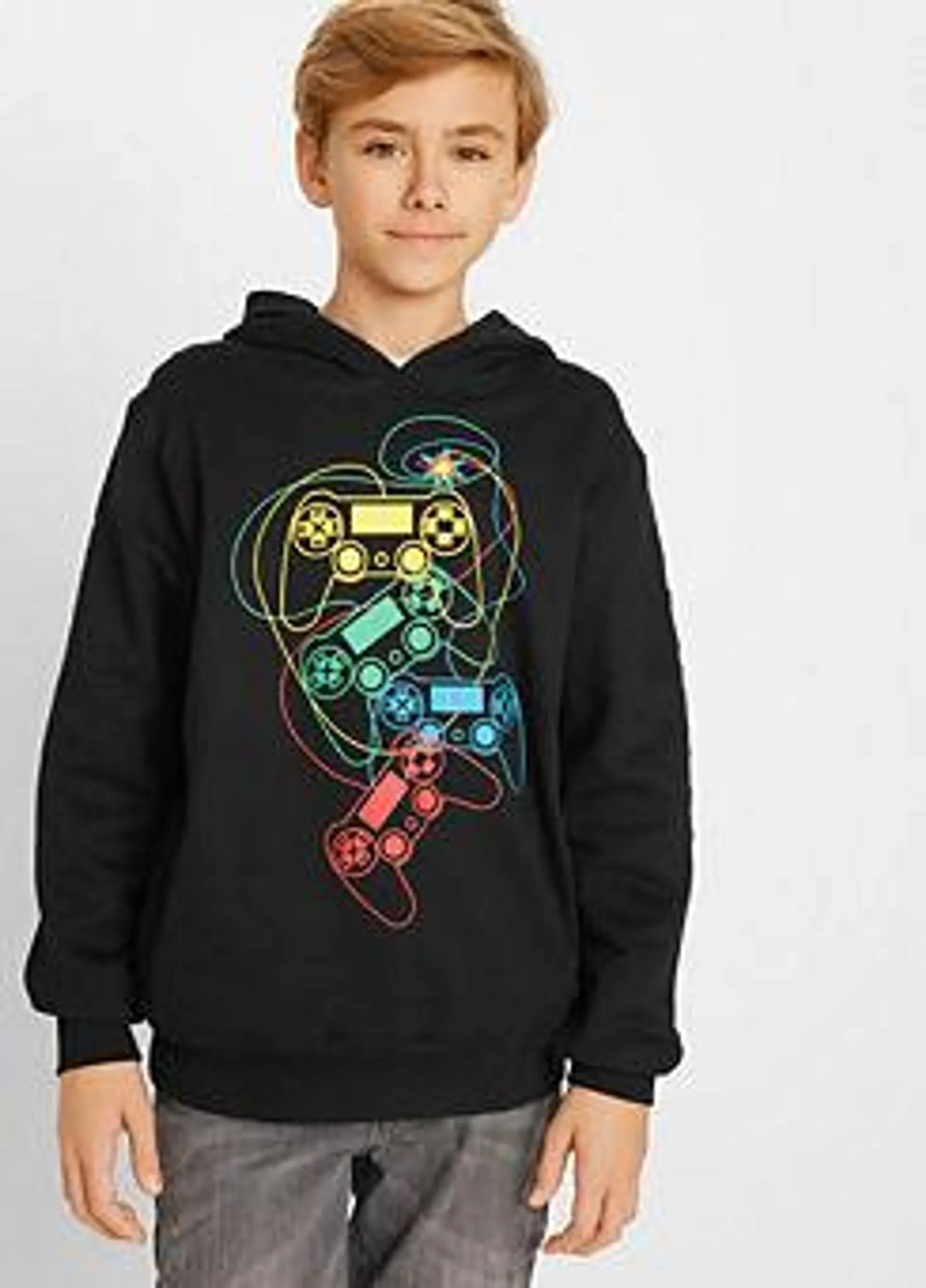 Printed Cotton Hoodie