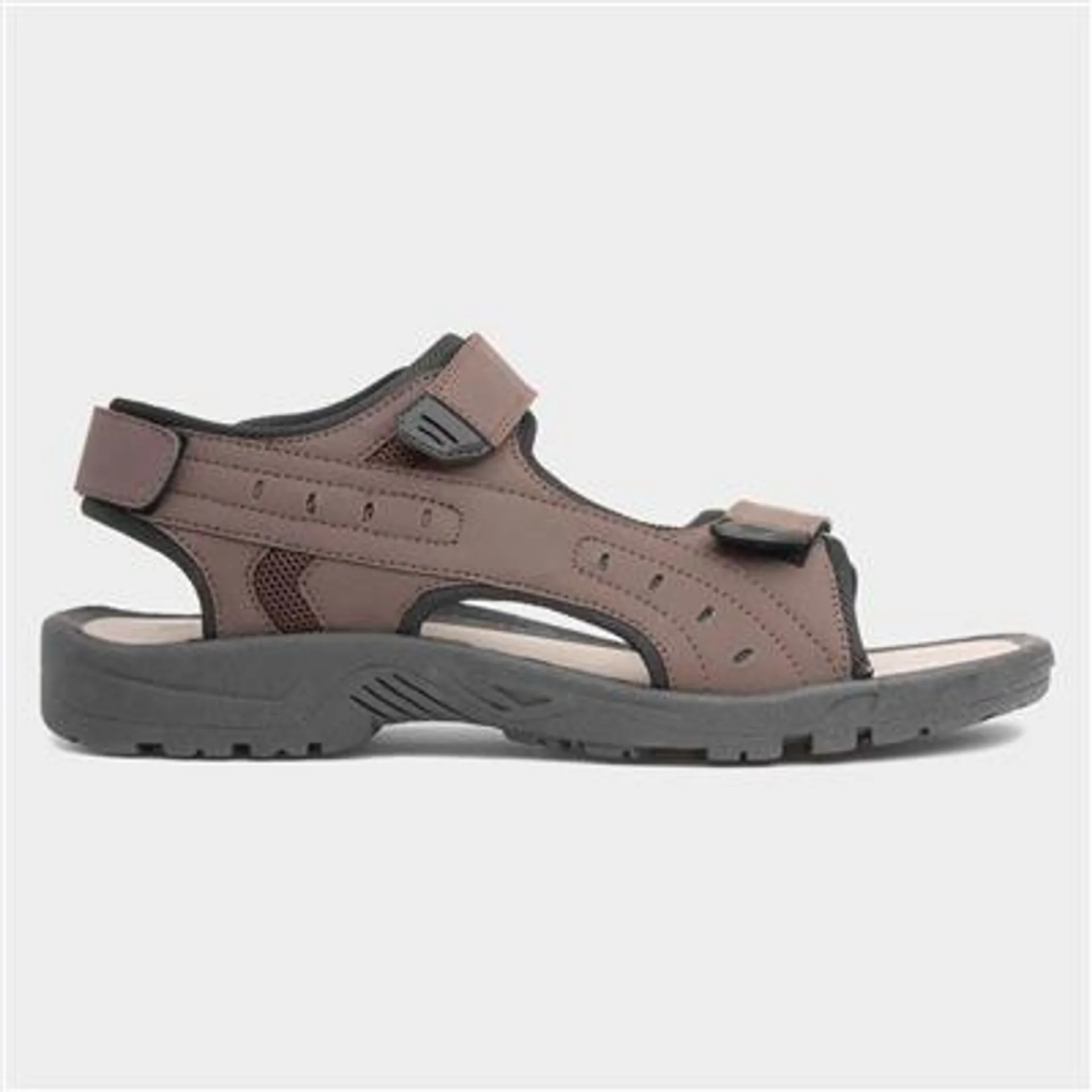 Sam Mens Brown Easy Fasten Sandal