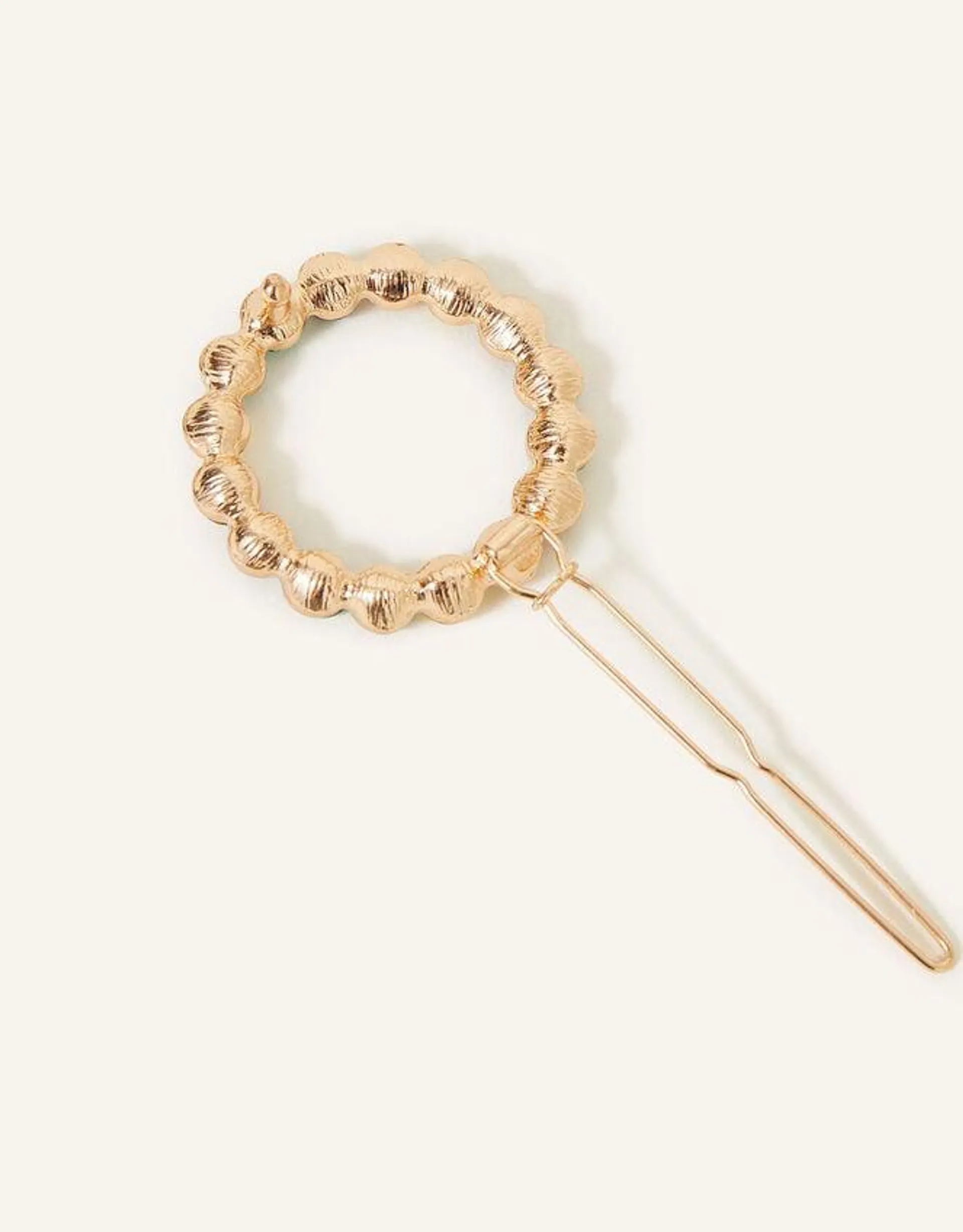 Circle Gem Hair Clip