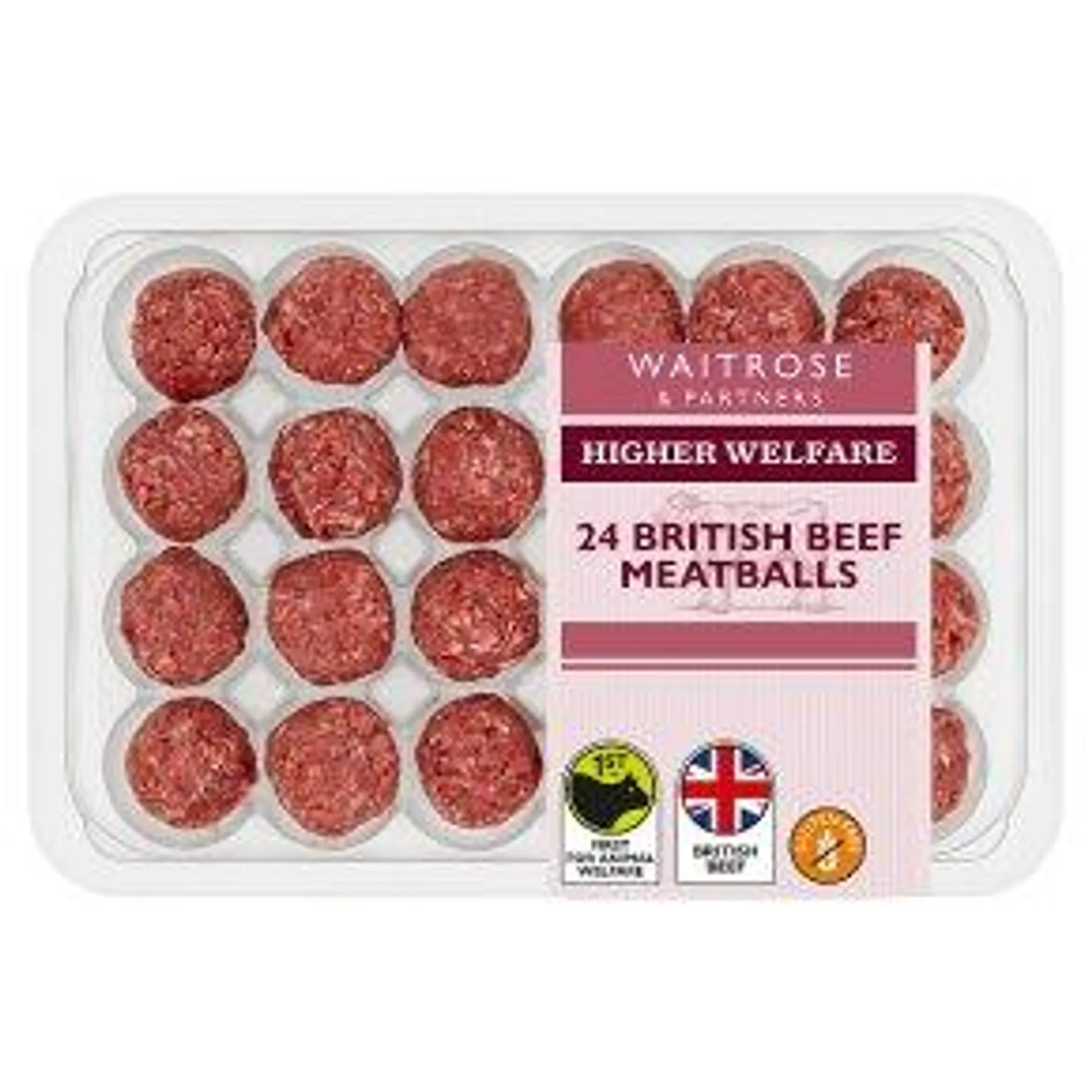 Waitrose 24 British Native Breed Beef Meatballs