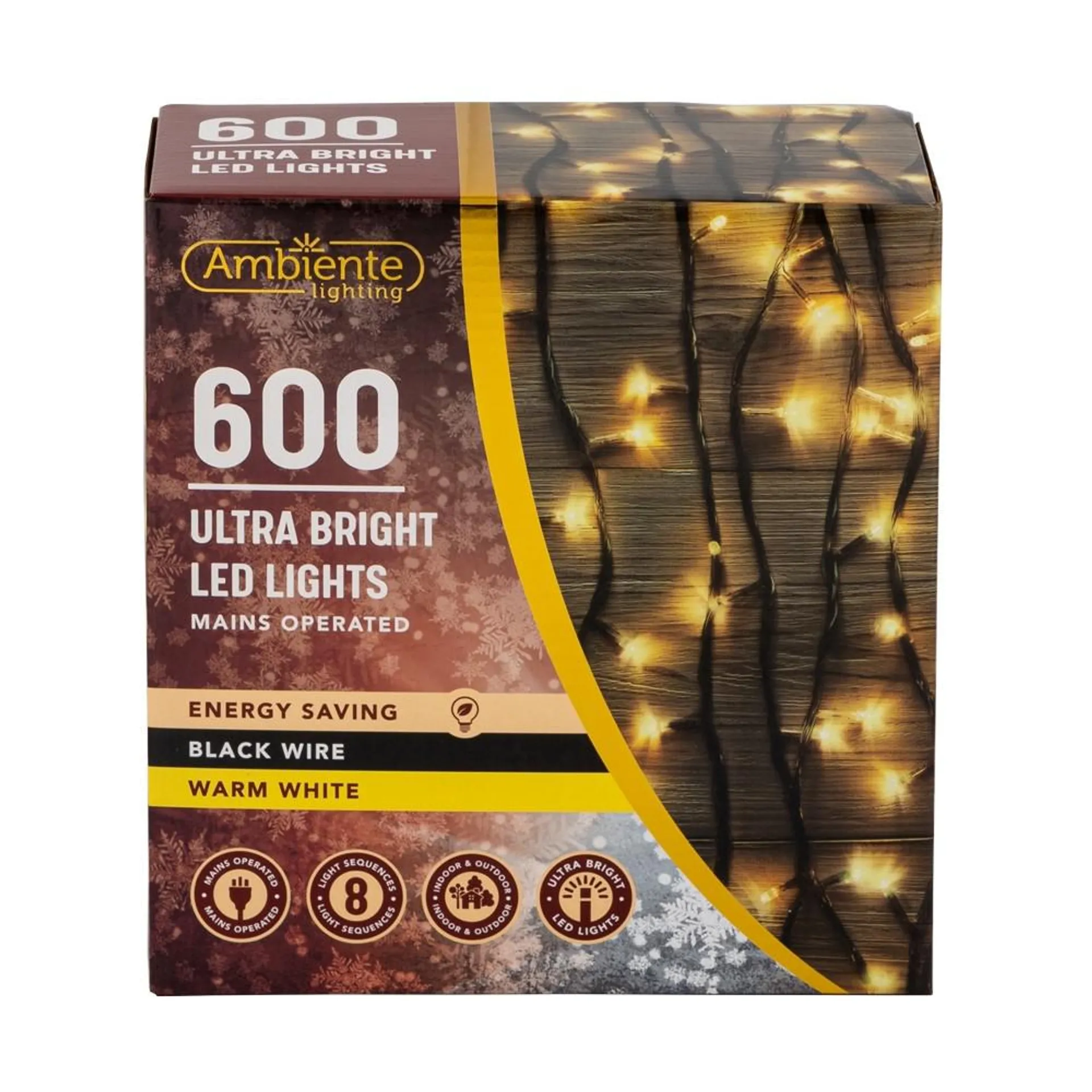 600 ULTRA BRIGHT LED LIGHTS - WARM WHITE