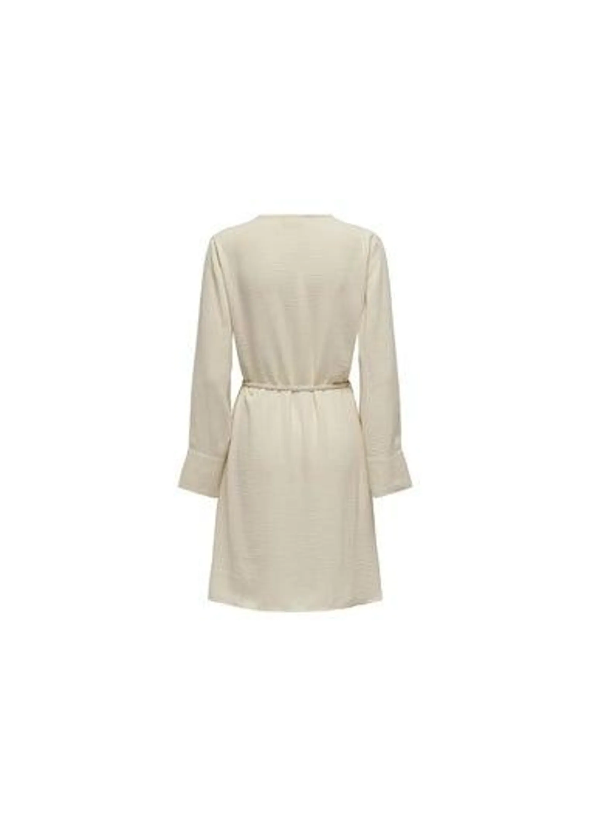 JDY Cream V Neck Belt Dress