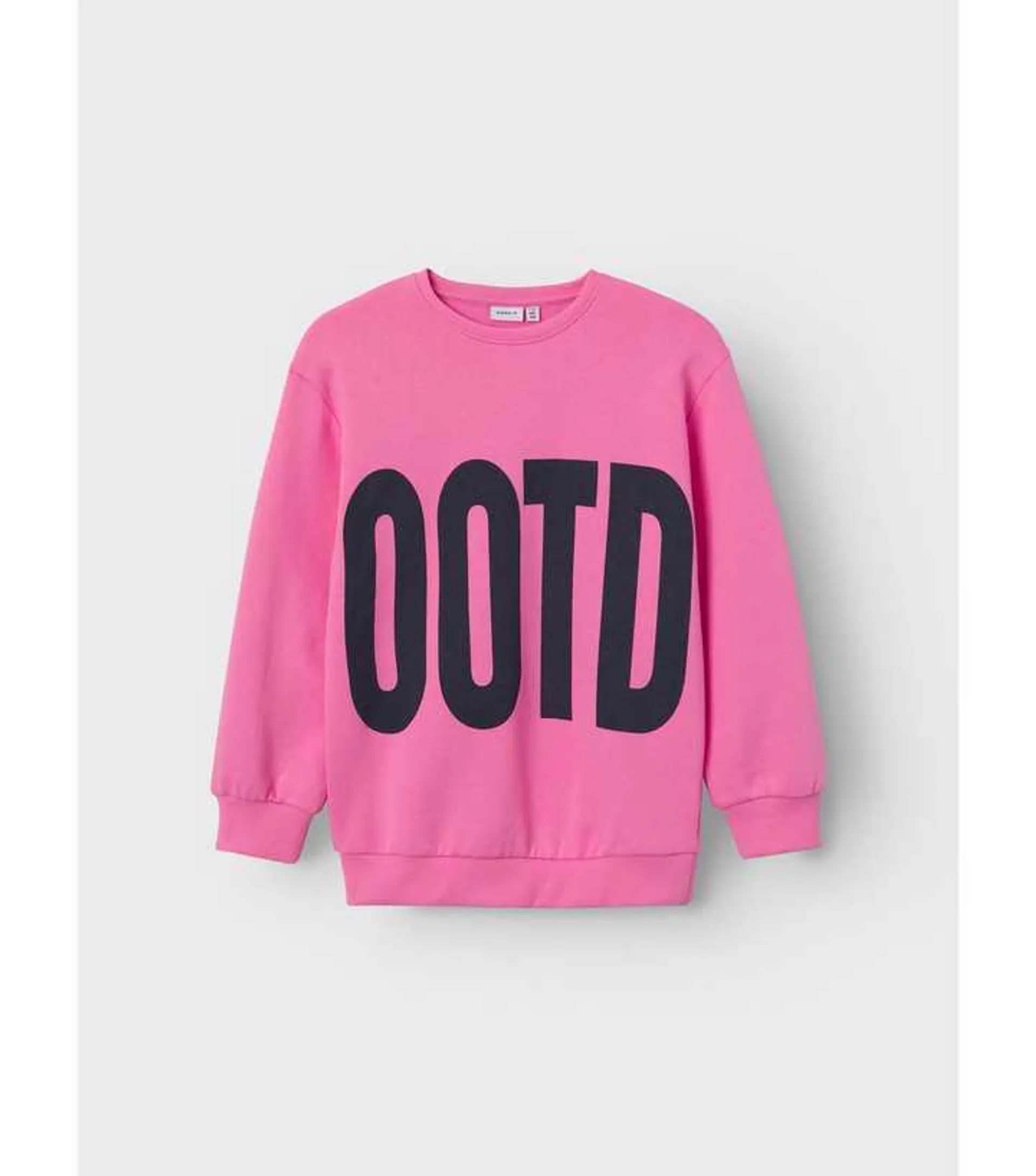 Name It Bright Pink OOTD Logo Sweatshirt