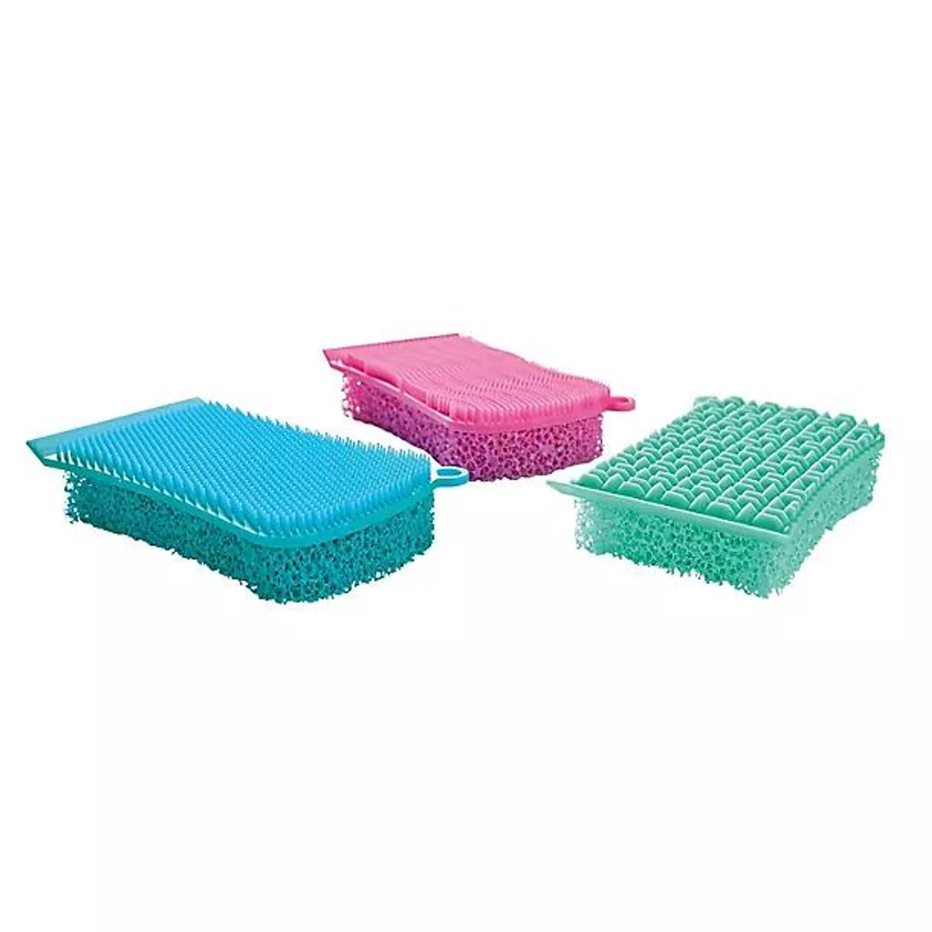 Lakeland 3 Double-Sided Silicone Cleaning Sponges