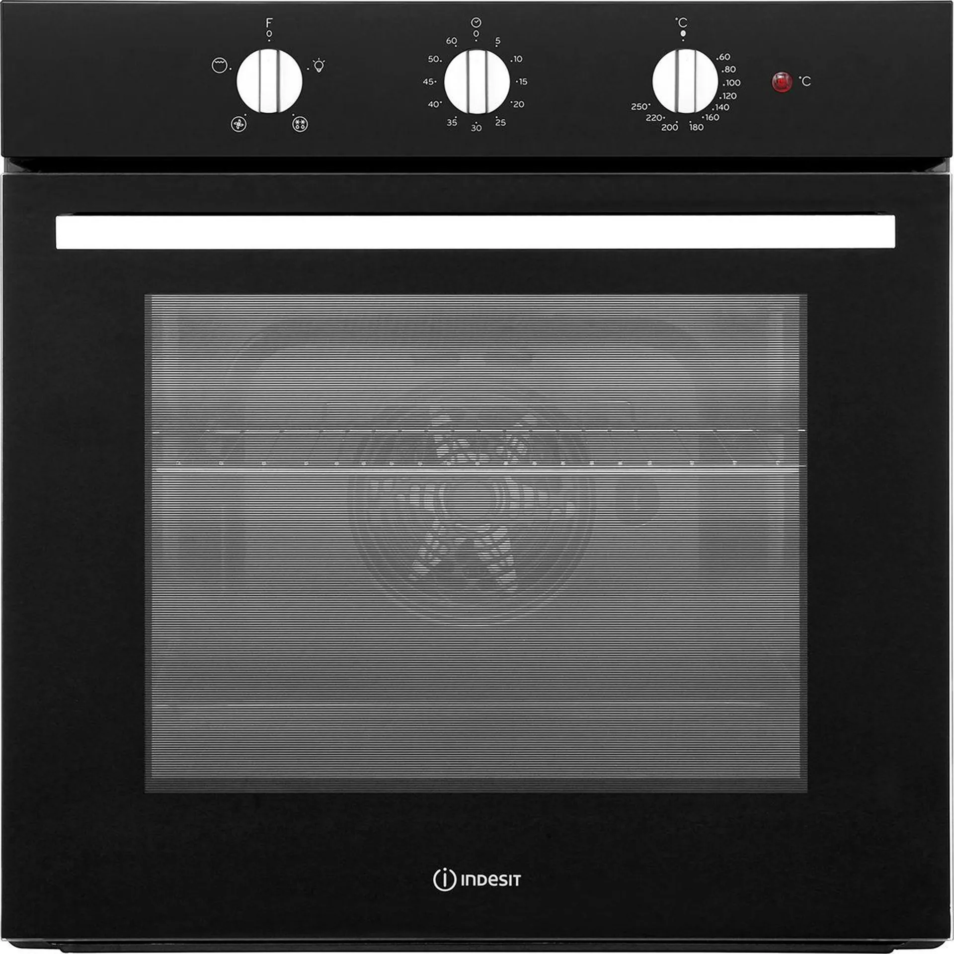Indesit Aria IFW6330BL Built In Electric Single Oven - Black - A Rated