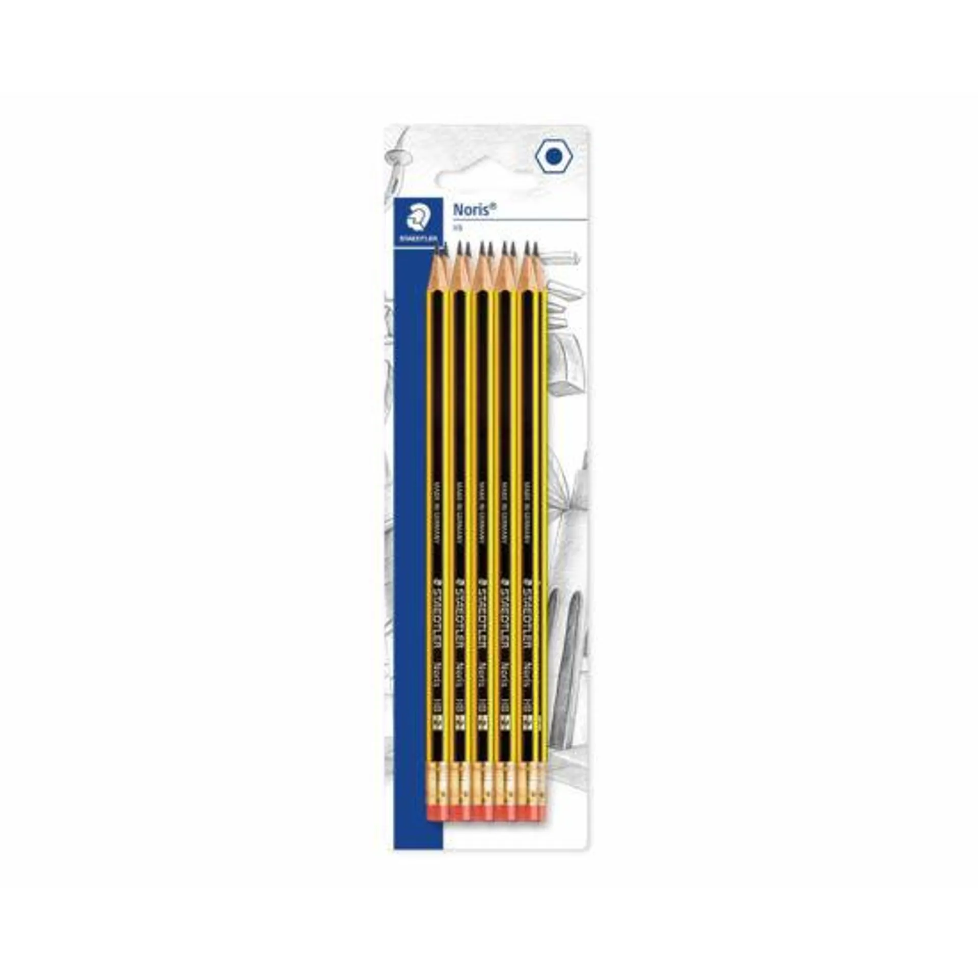 Staedtler Noris Pencil HB Pencil Rubber Tipped Pack of 10