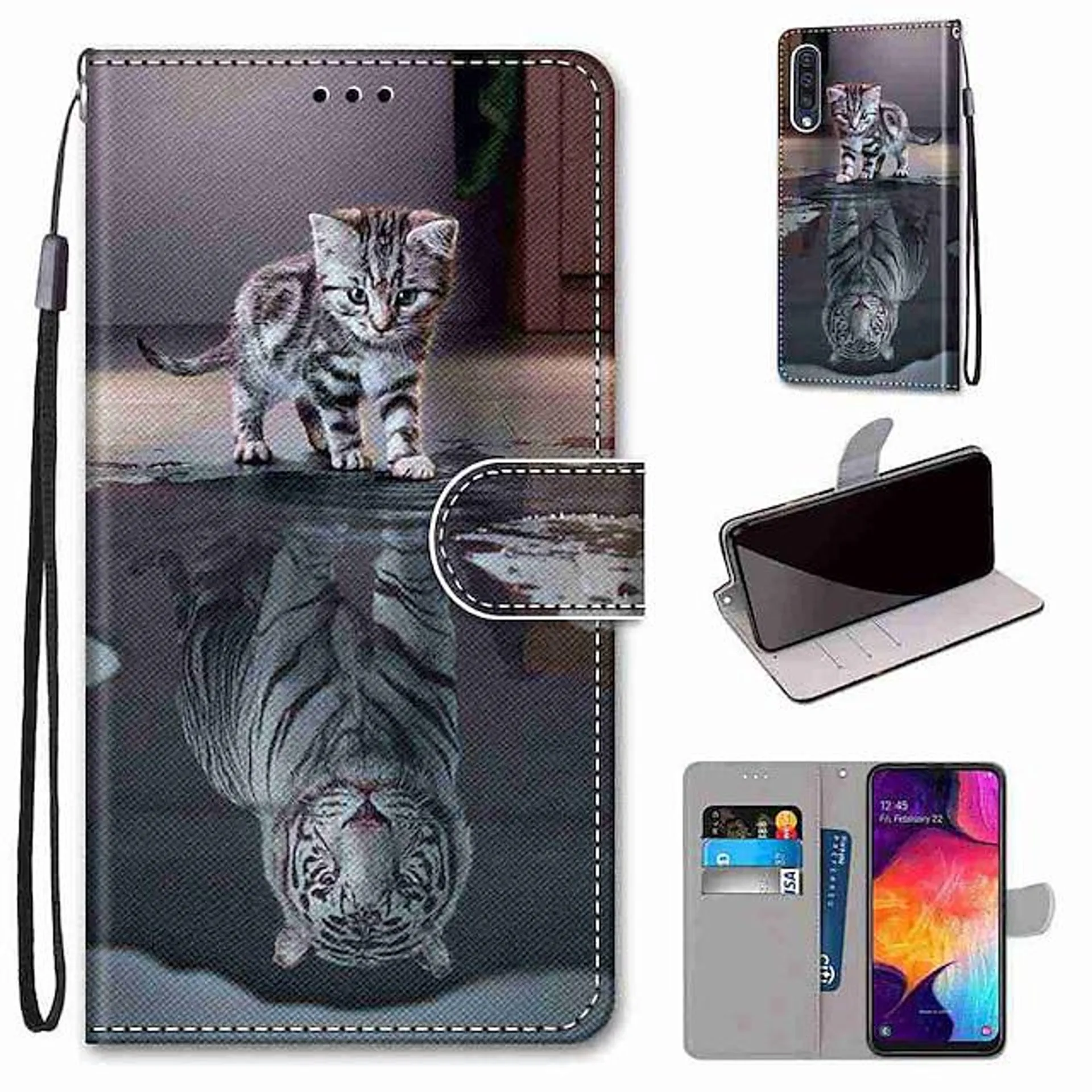 Phone Case For Samsung Galaxy Wallet Case S23 S22 S21 S20 Plus Ultra A14 A34 A54 A73 A53 A33 A72 A52 A42 A71 A51 A31 with Stand Flip Card Holder Cartoon TPU PU Leather