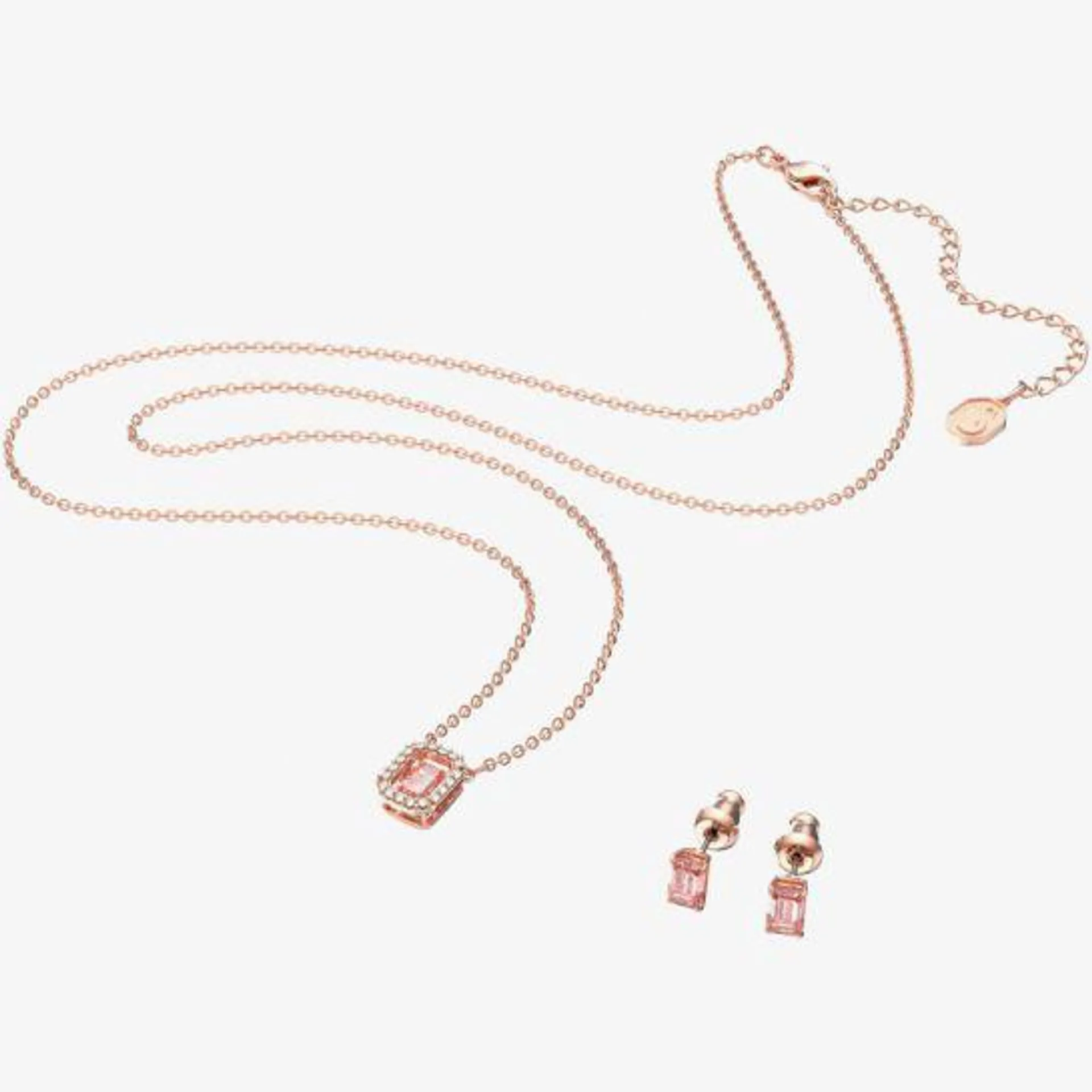 Millenia Rose Gold Tone Plated Crystal Jewellery Set