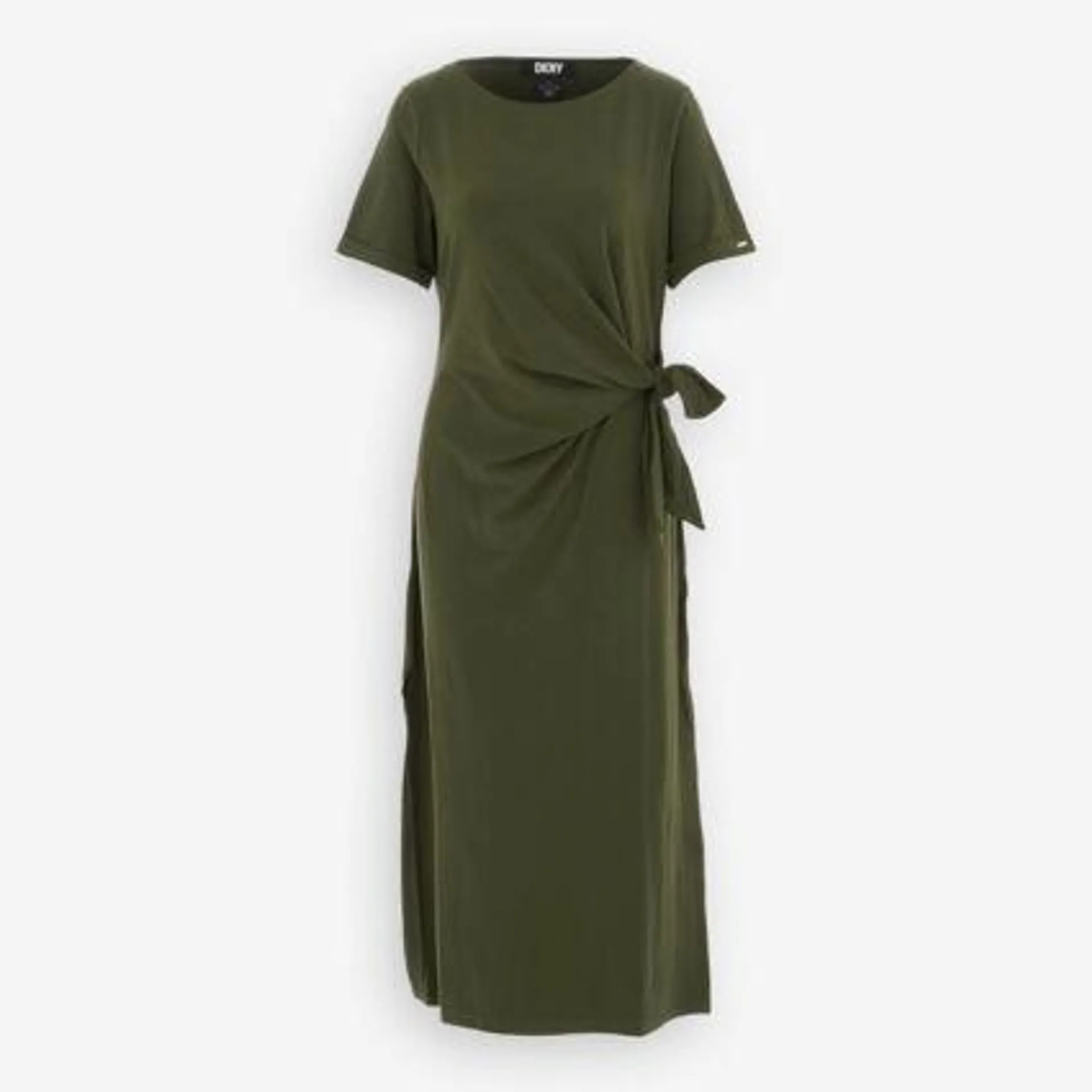 Green Maxi Tie Front Dress