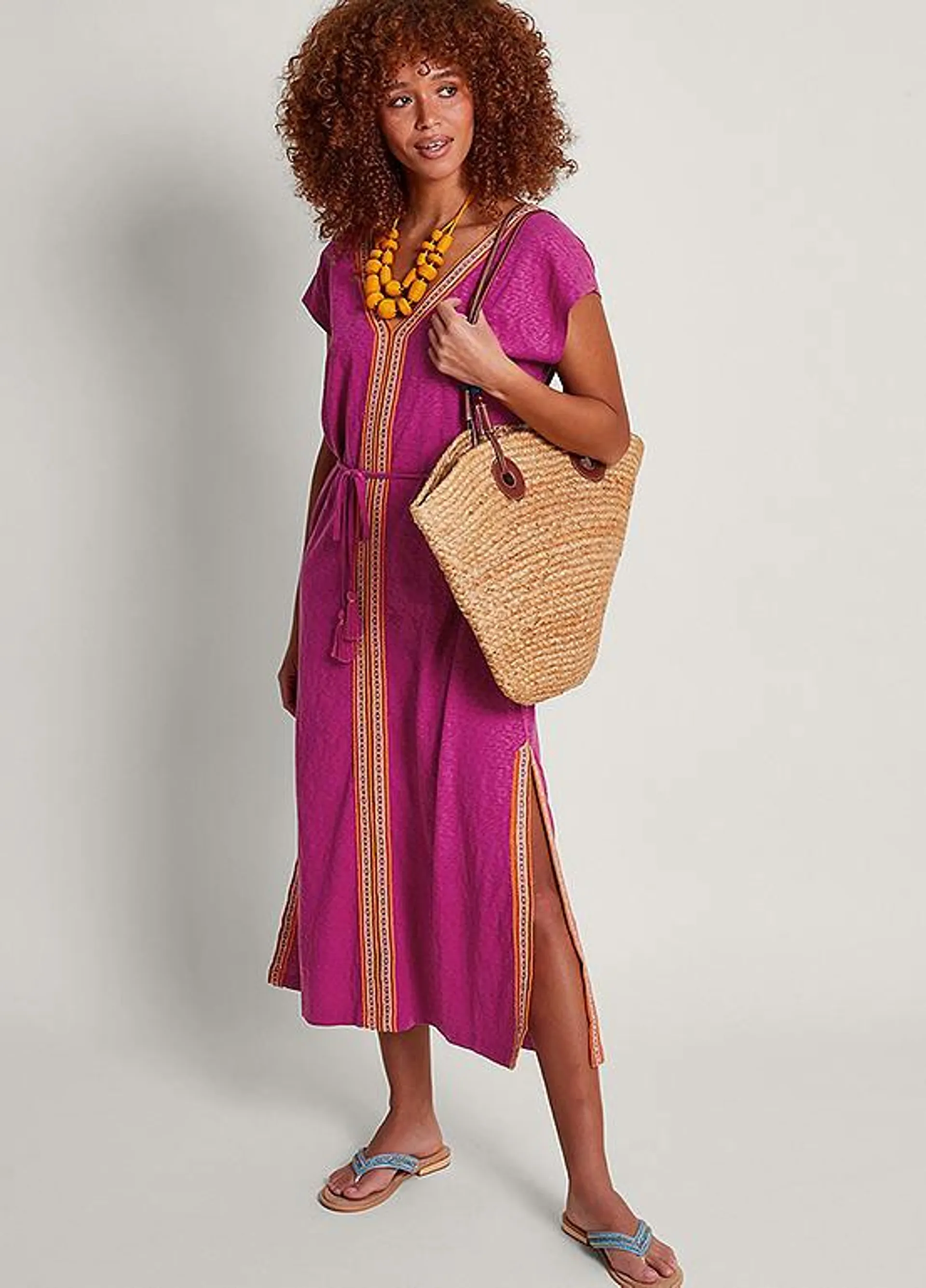 Monsoon Estela Jersey Kaftan