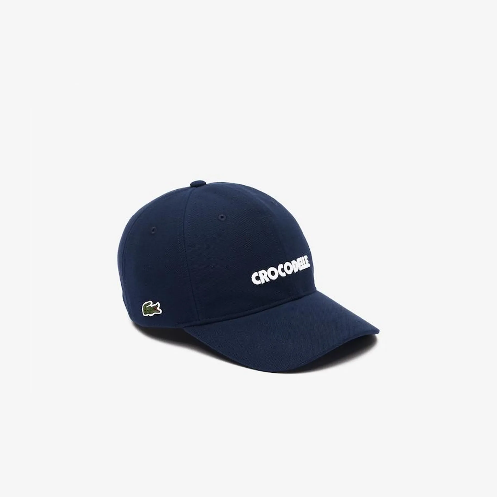 Cotton Piqué Embroidered Croc Cap