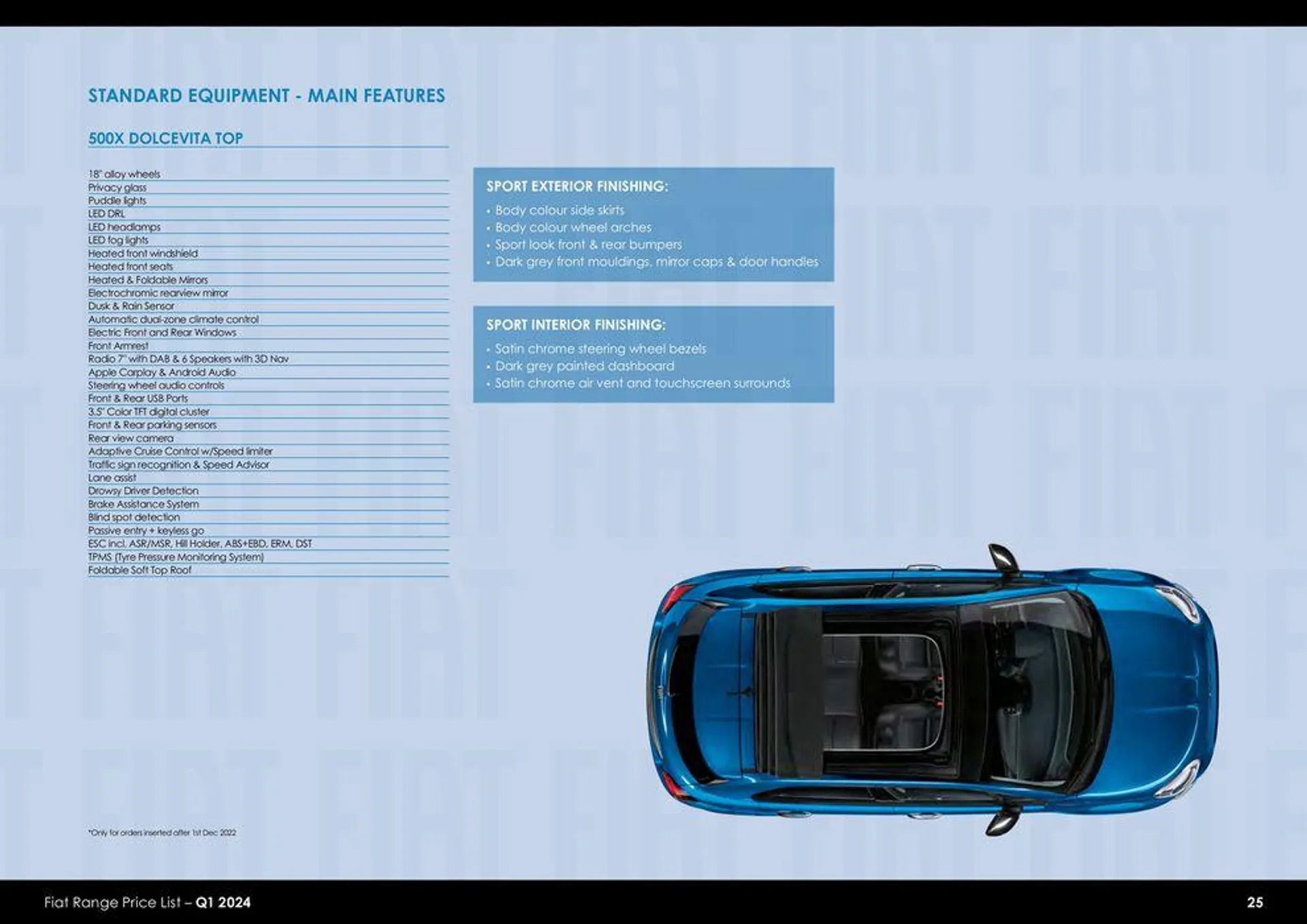 Fiat Range Price List 2024 - 25