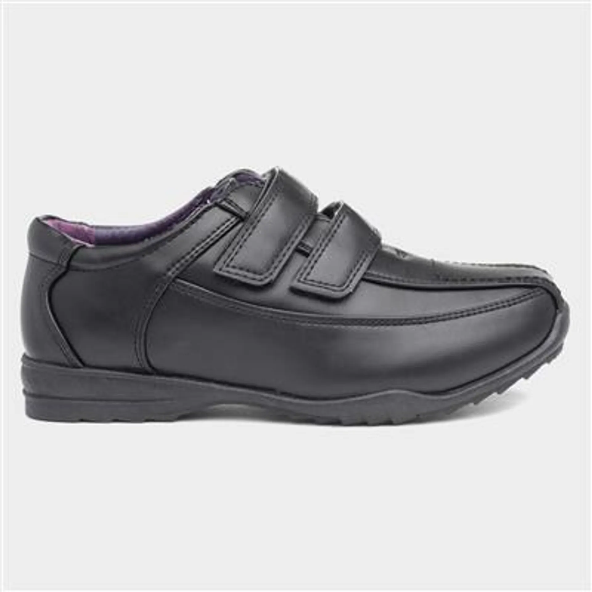 Boys Easy Fasten School Shoe