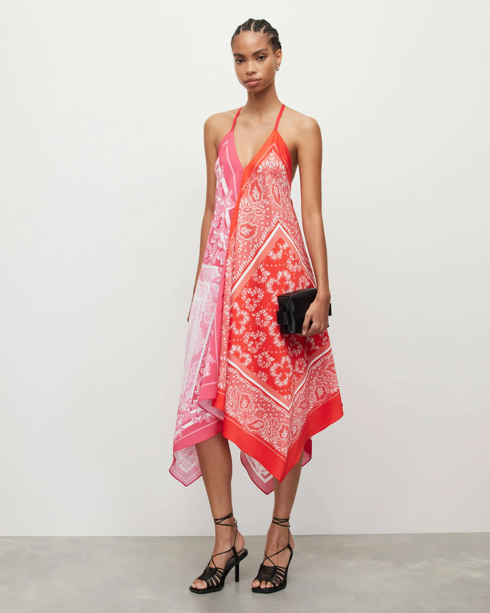 Lil Paloma Bandana Asymmetric Maxi Dress