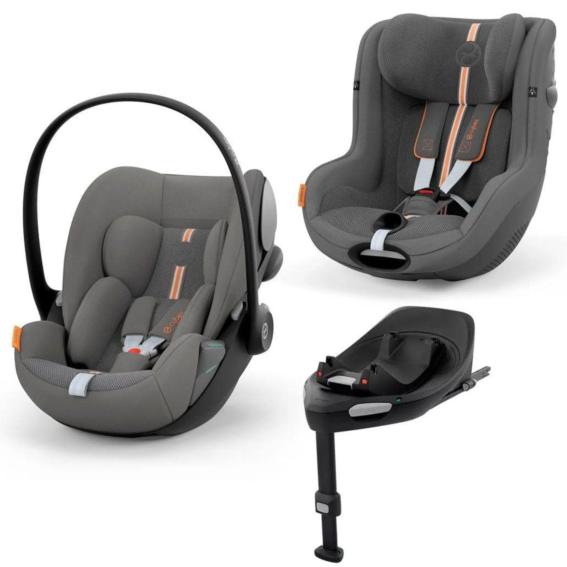 Cybex G PLUS Car Seat Bundle in Lava Grey