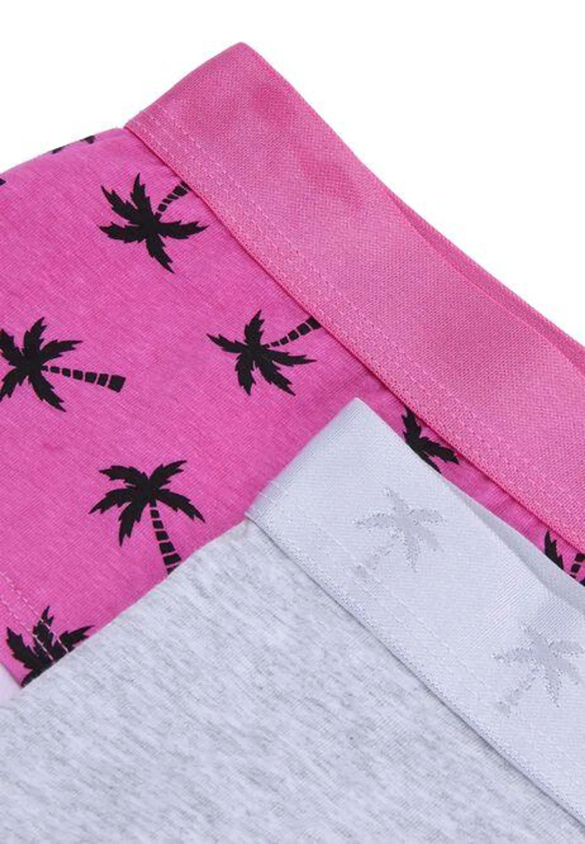 Older Girls 2pk Pink Palm Print Shorts