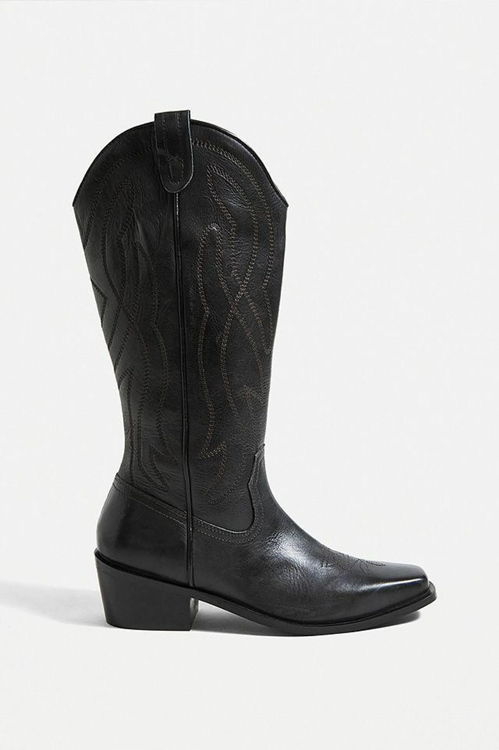 UO Cassidy Western Black Leather Boots