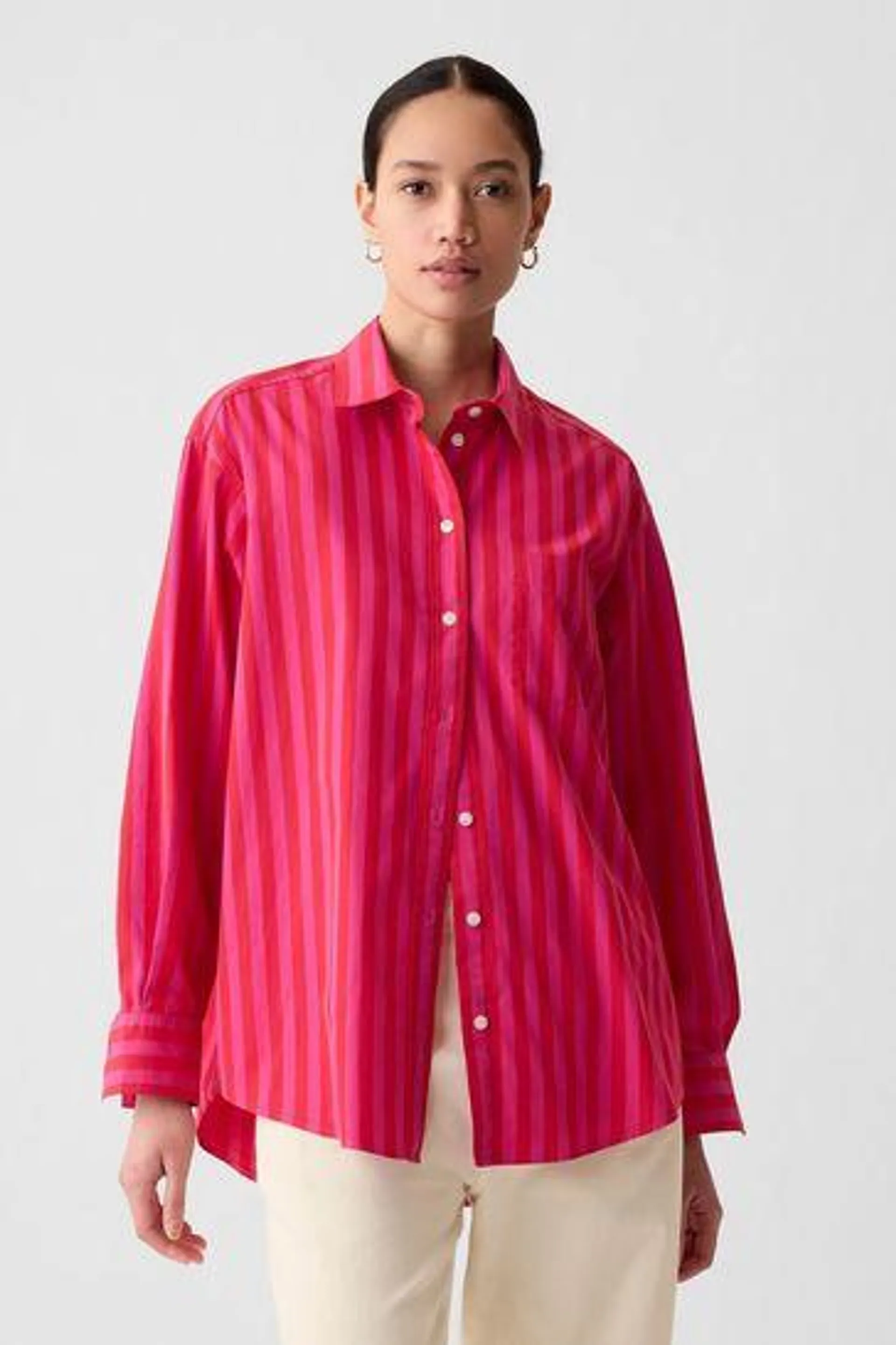 Organic Cotton Oversized Long Sleeve Shirt