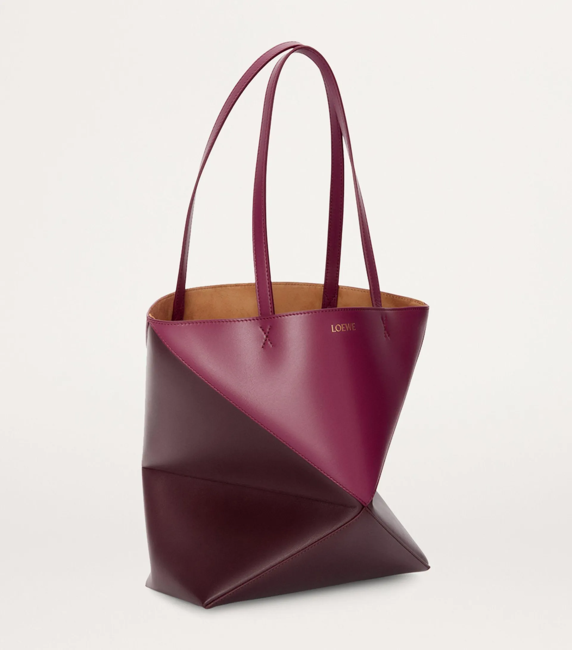 Medium Leather Puzzle Fold Tote Bag