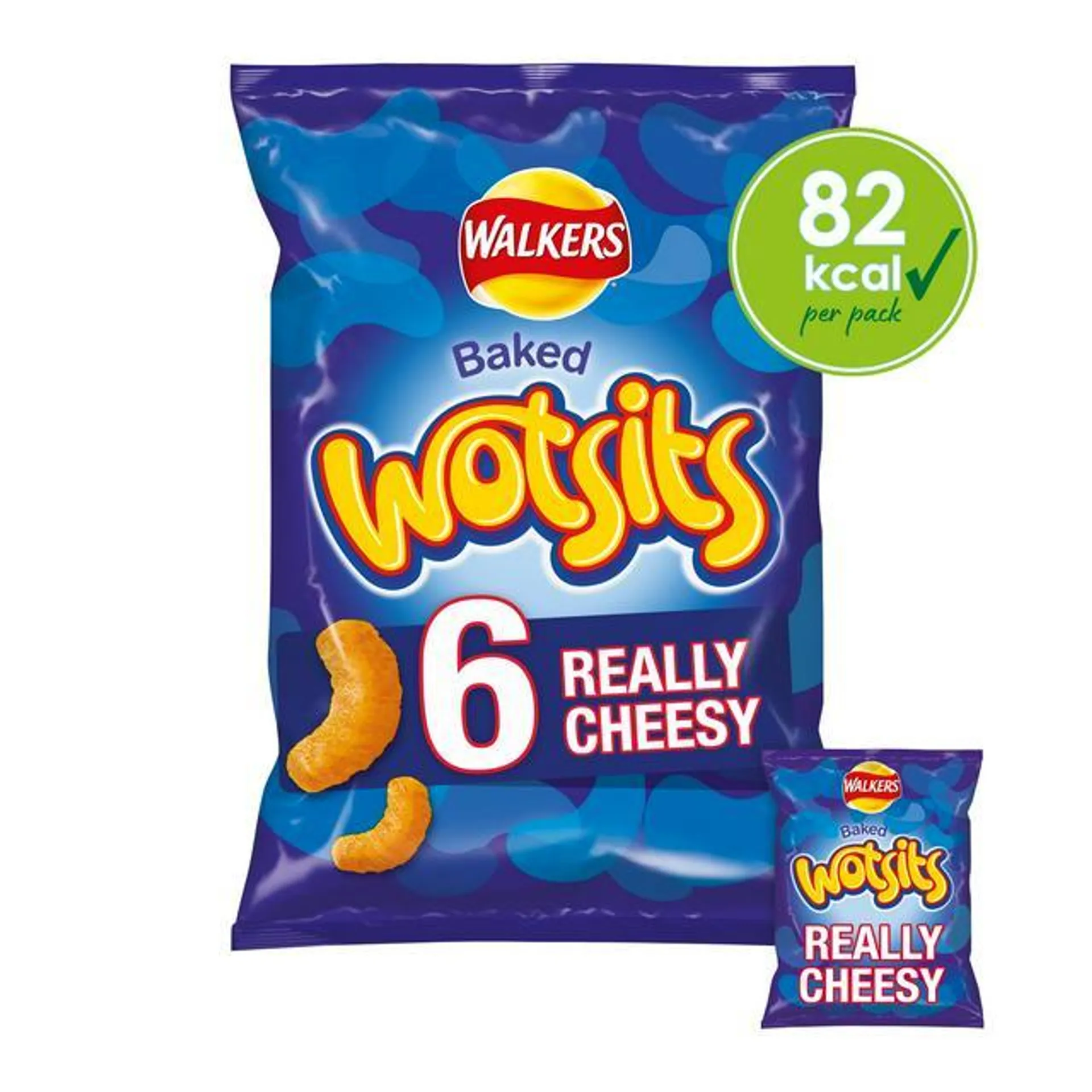 Walkers Wotsits Really Cheesy Multipack Crisps Snacks 6x16.5g