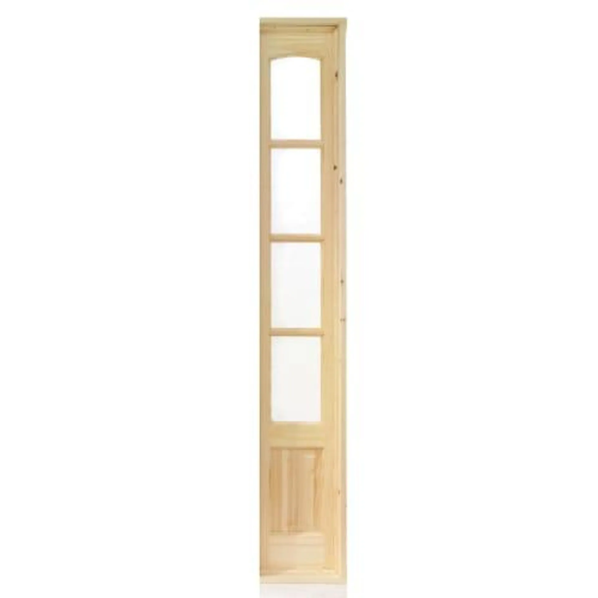 Wickes Newland Glazed Pine 4 Lite Internal French Door Demi Side Panel - 1981 x 292mm