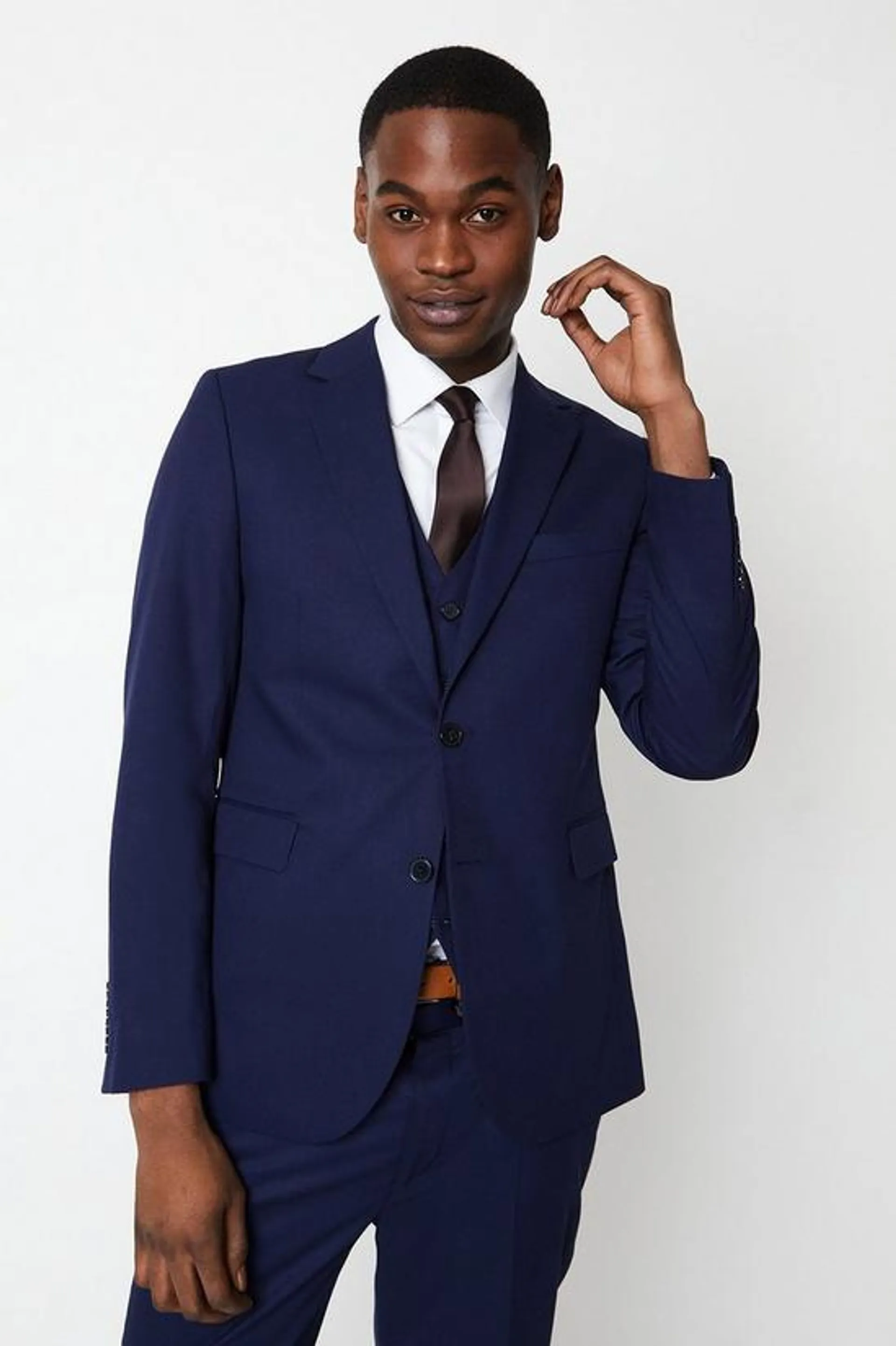 Slim Fit Blue 2 Button Suit Jacket