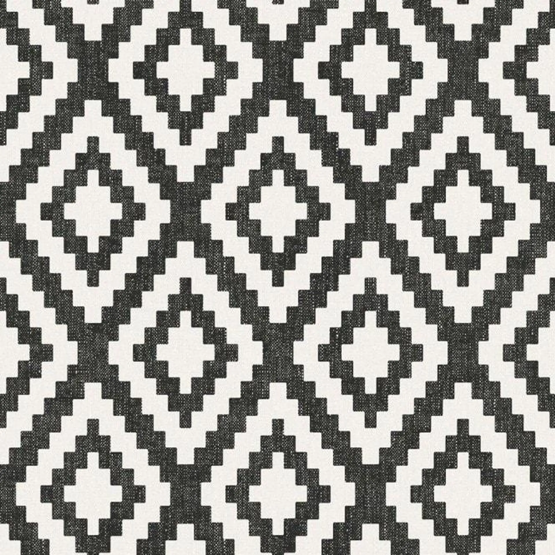 Fabric Geometric Wallpaper in Mono